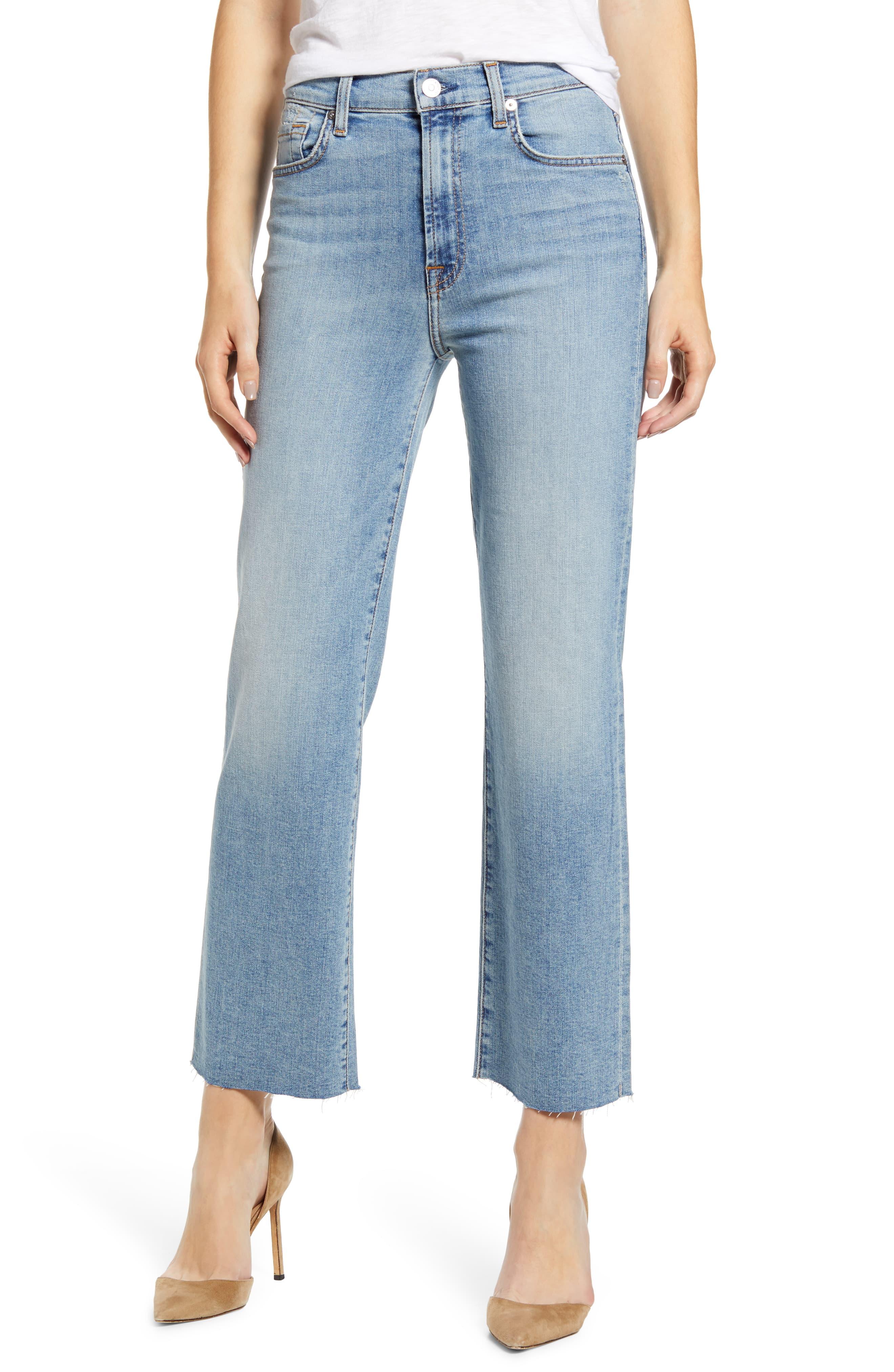 7 For All Mankind 7 For All Mankind Alexa High Waist Ankle Wide Leg ...
