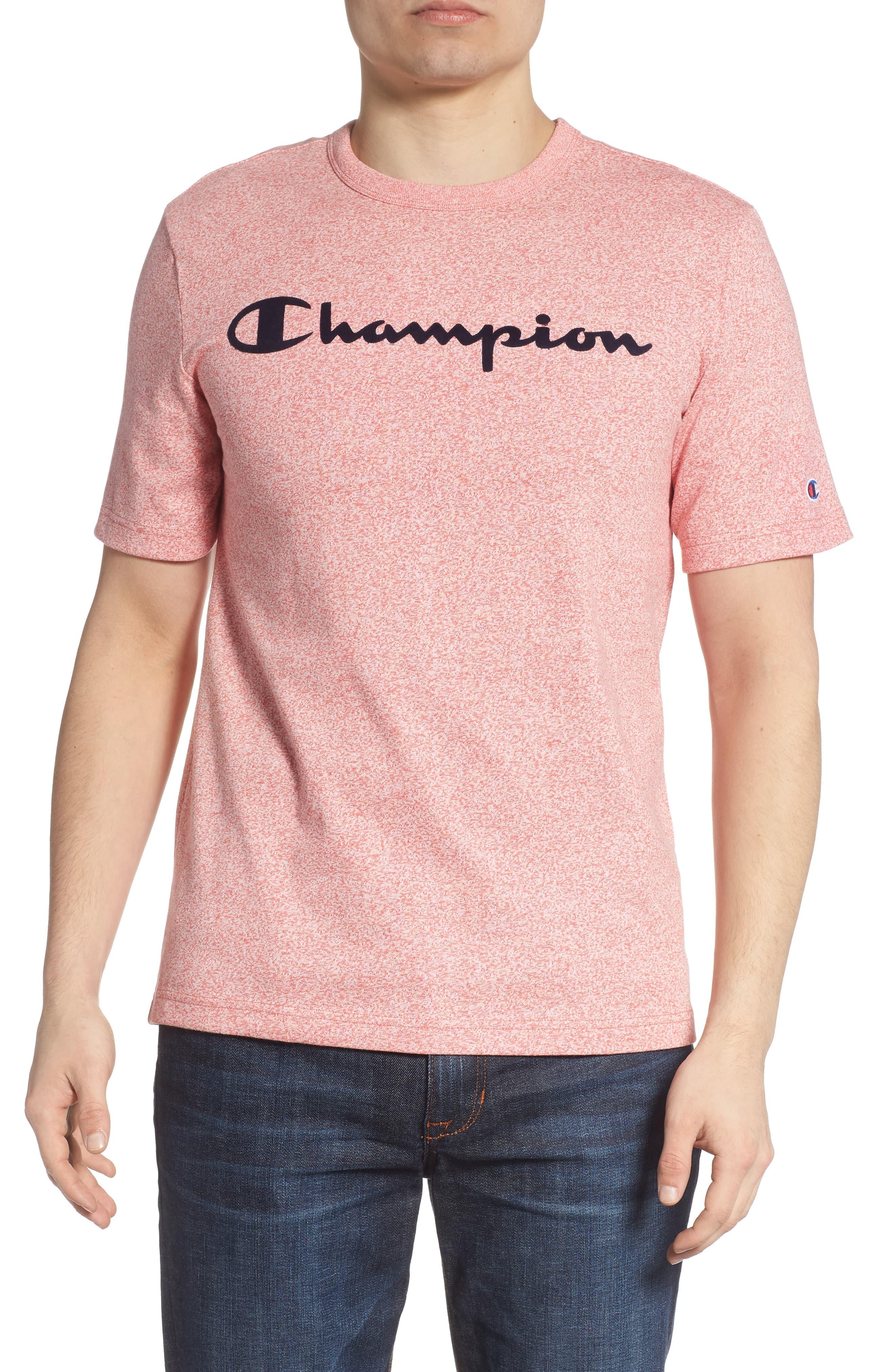 Download Champion Heritage Mock Twist Logo T-shirt in Pink for Men ...