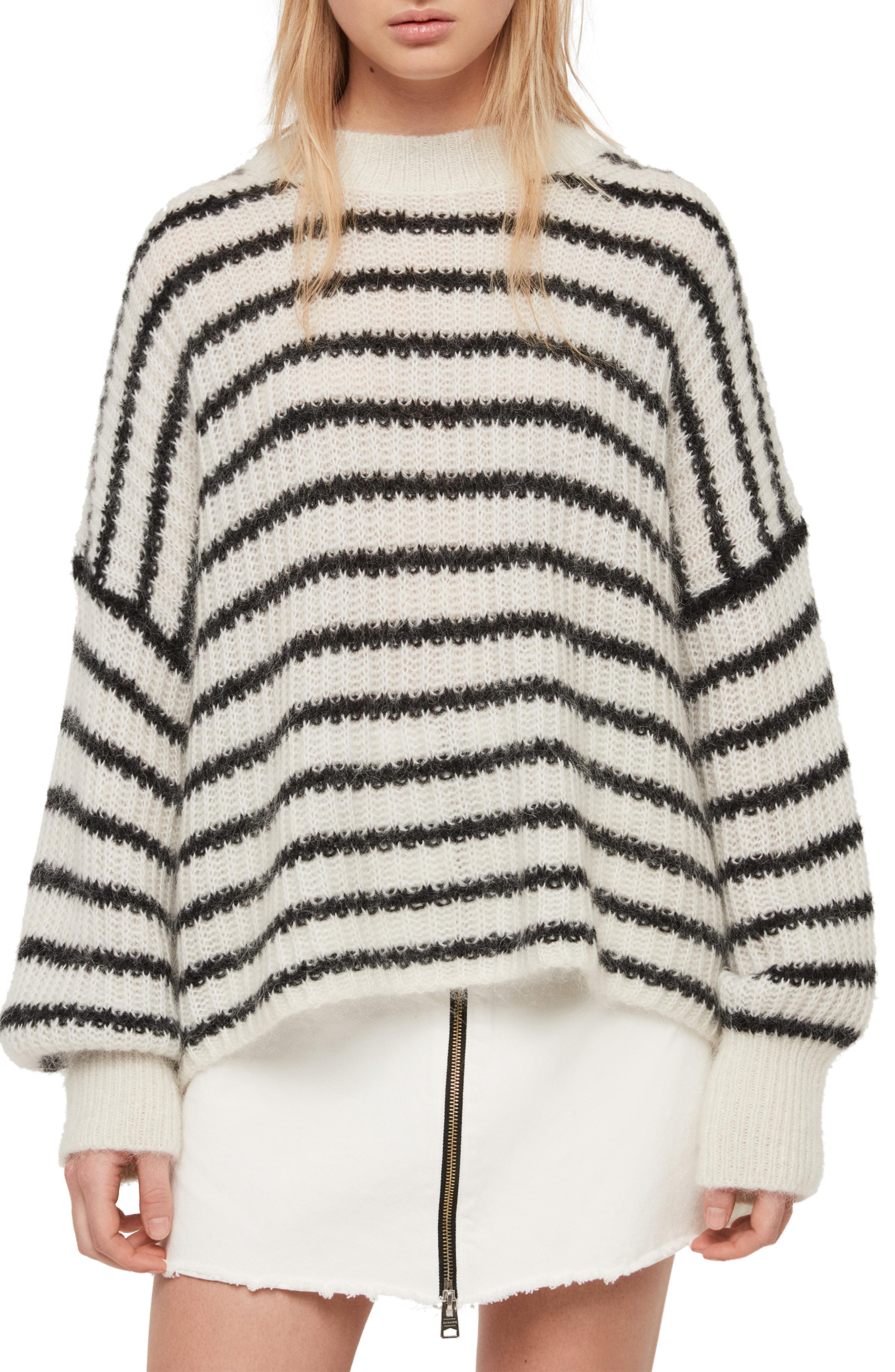 Lyst - AllSaints Renne Stripe Sweater in Gray