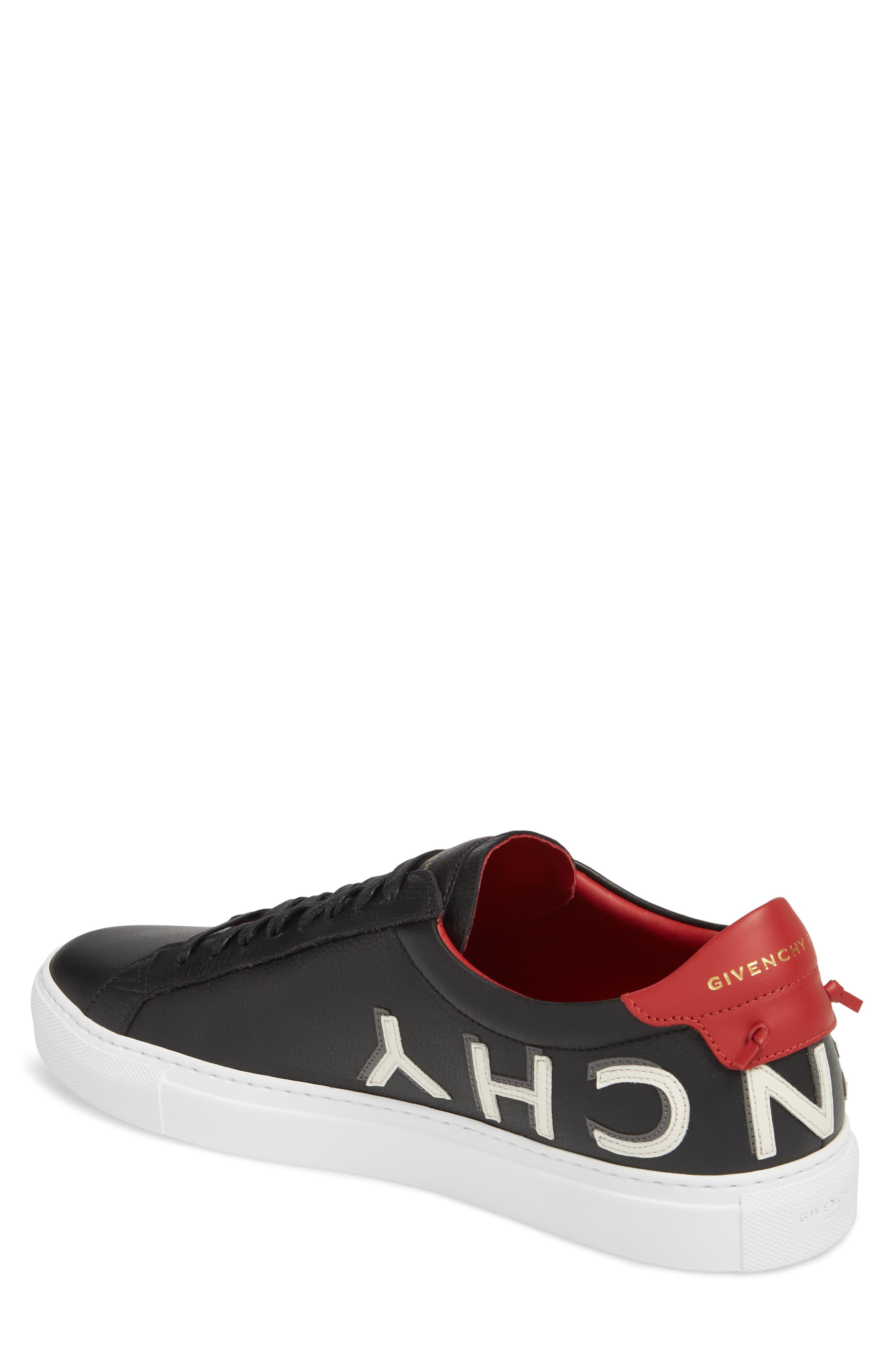 givenchy black and red sneakers
