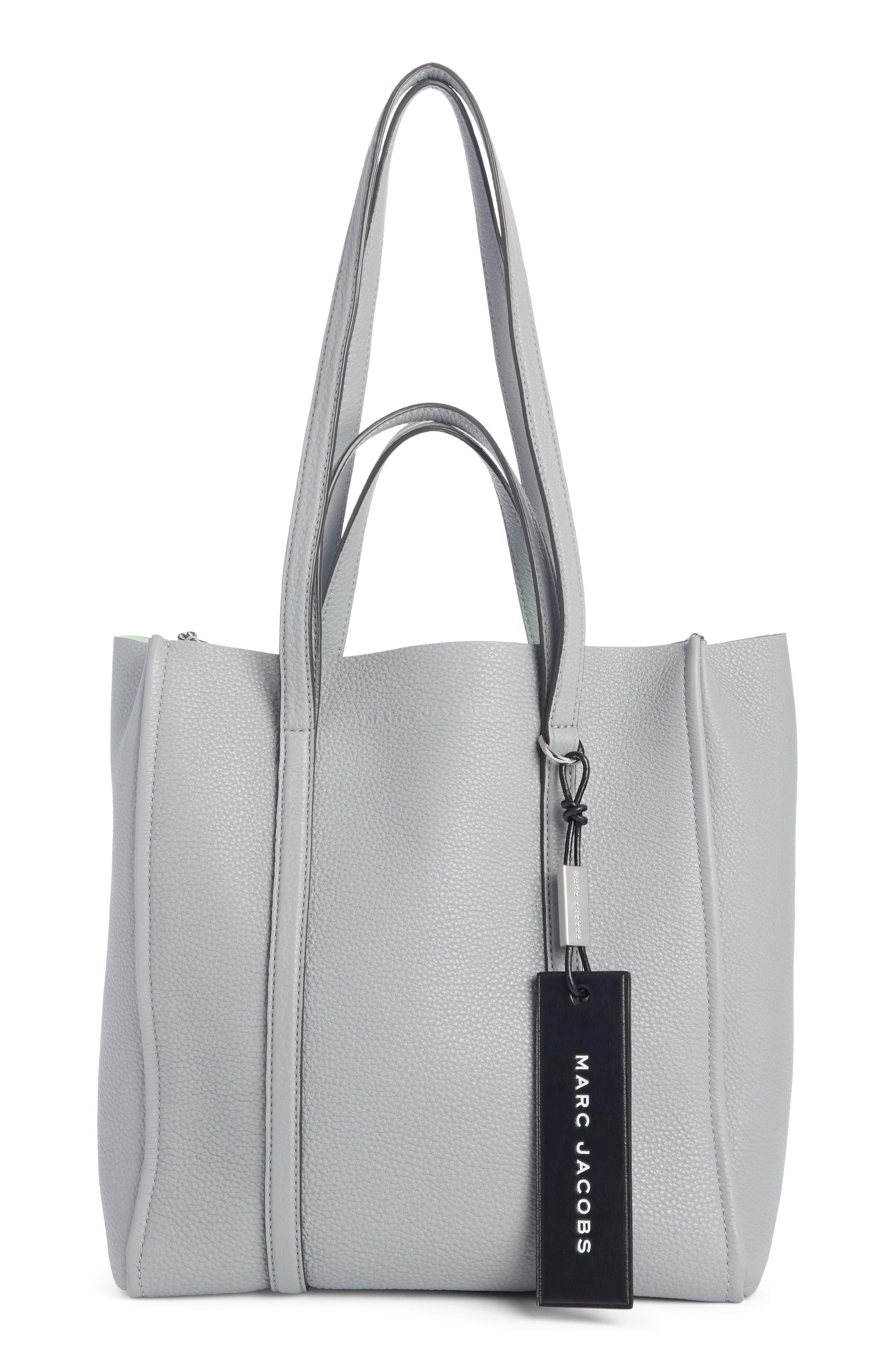 Marc Jacobs The Tag 27 Leather Tote in Gray - Lyst