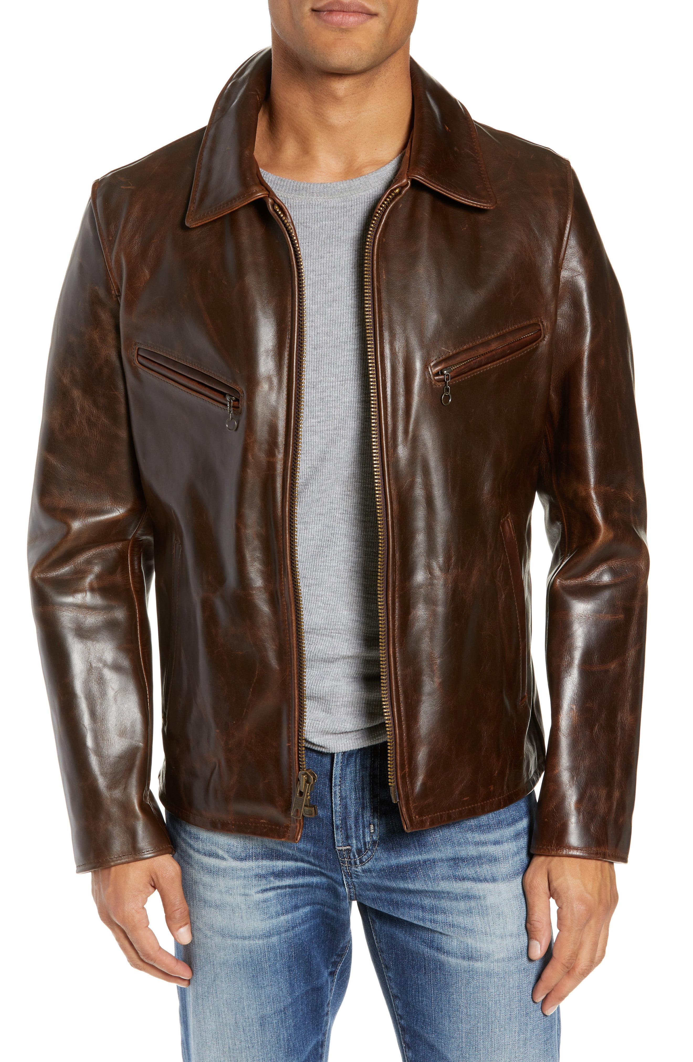 Lyst Schott  Nyc Waxy Cowhide Leather Moto Jacket  in 