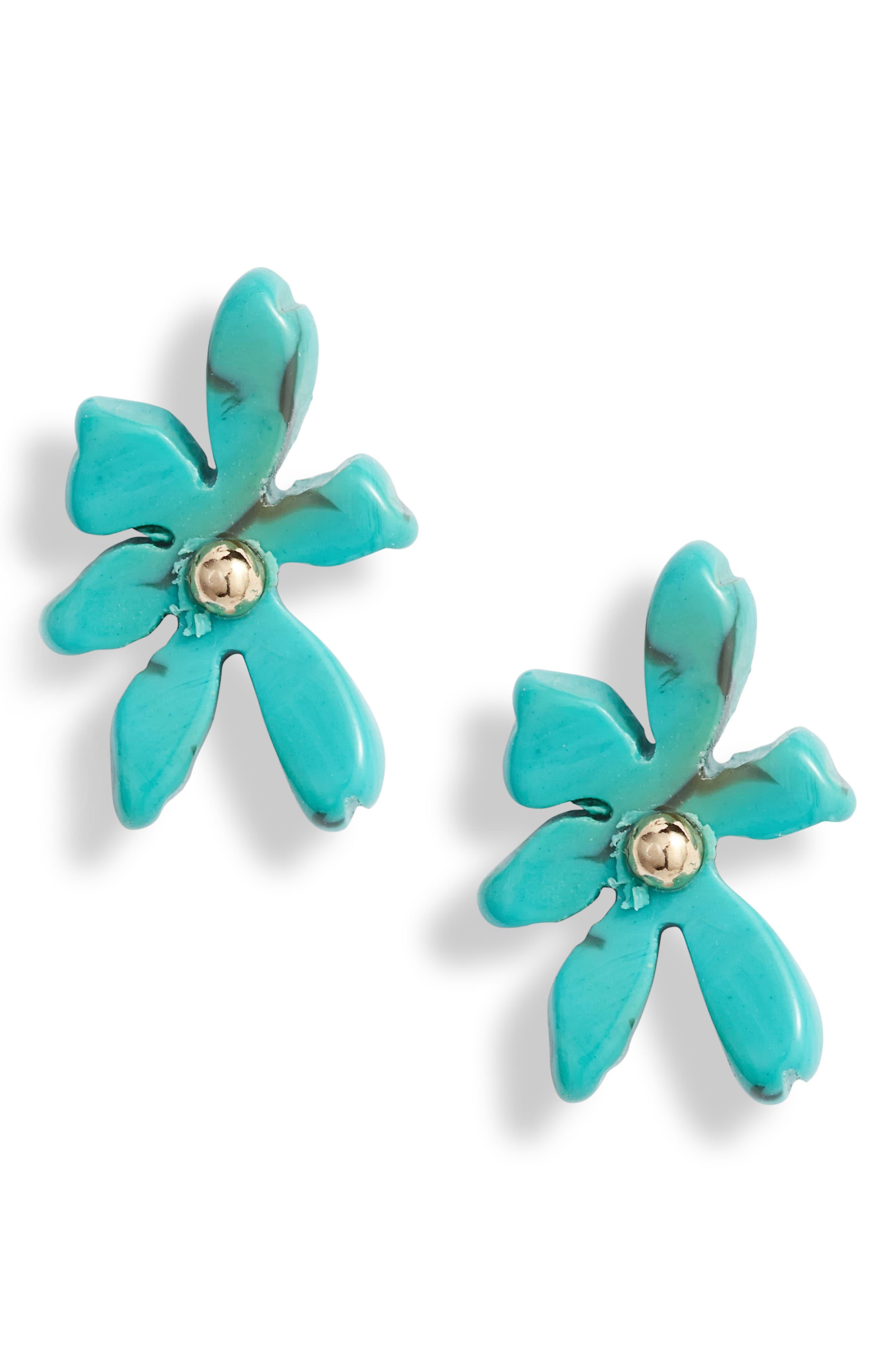 Lele Sadoughi Paper Lily Stud Earrings in Blue Lyst