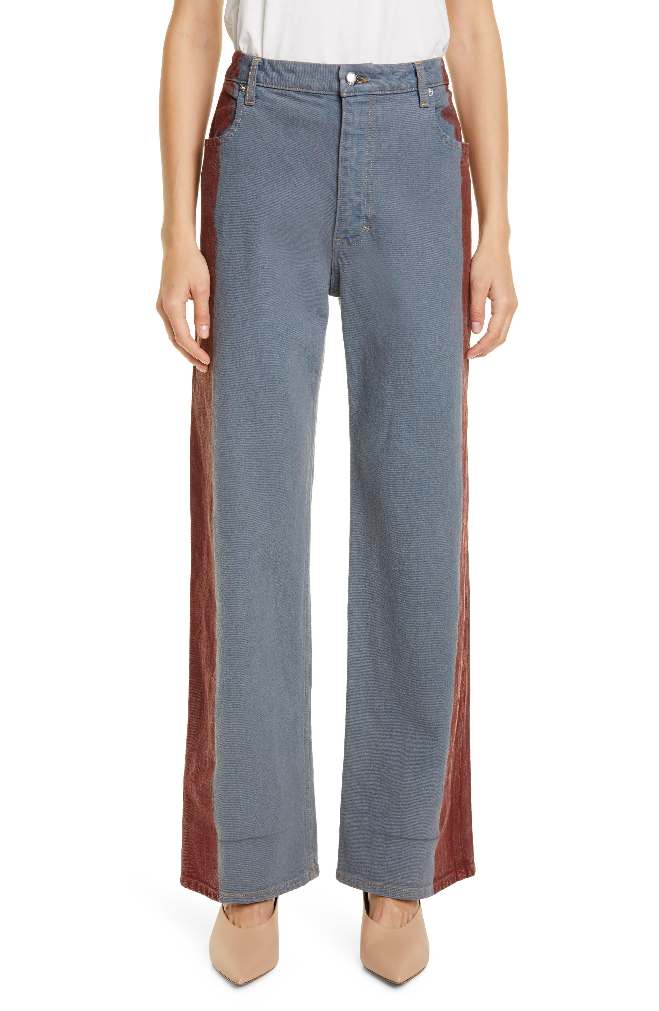 denim side stripe jeans