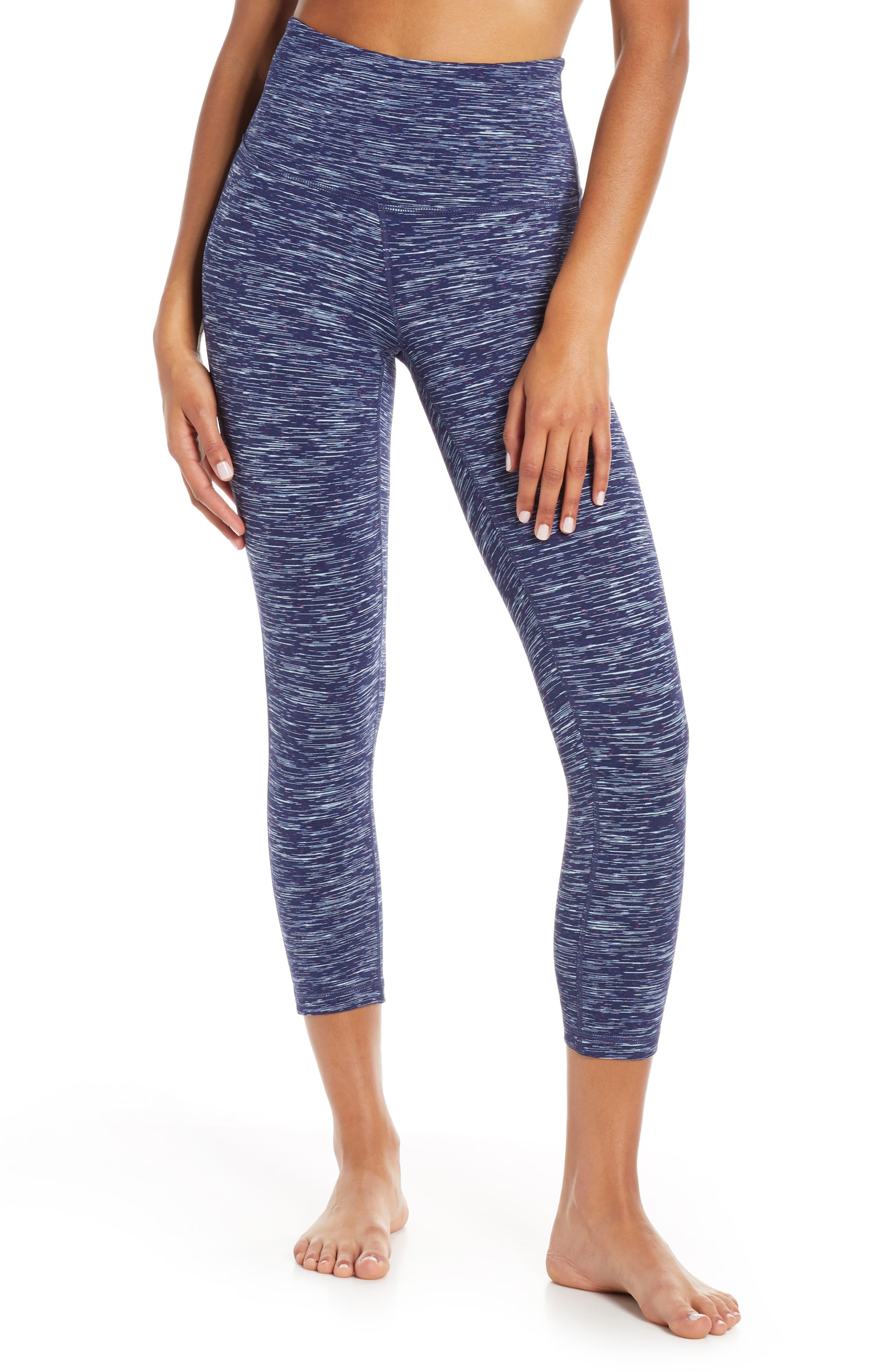 Zella Live In High Waist Crop Leggings in Blue - Lyst