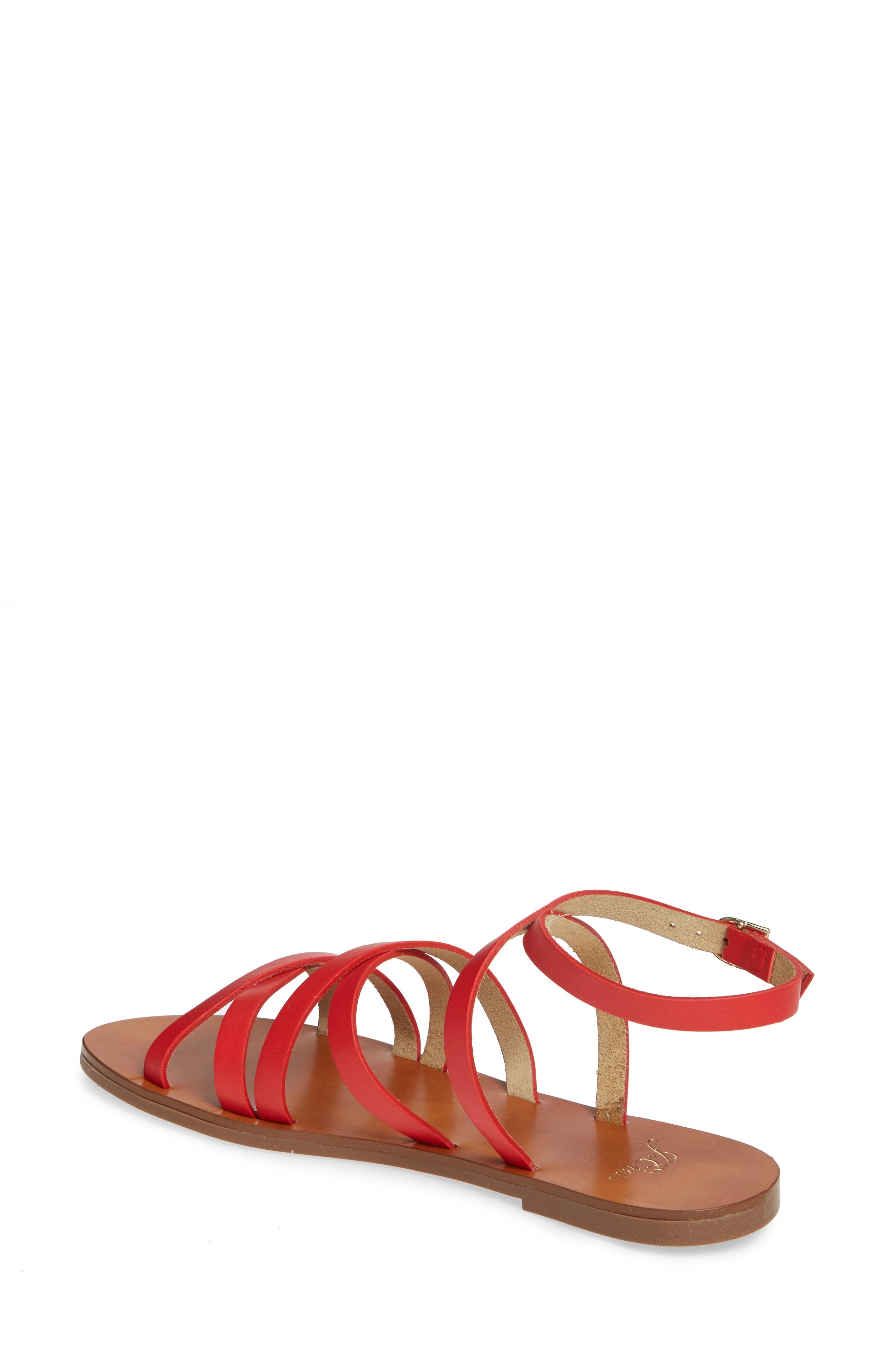 Lyst - J.Crew Metallic Leather Cross Strap Sandal