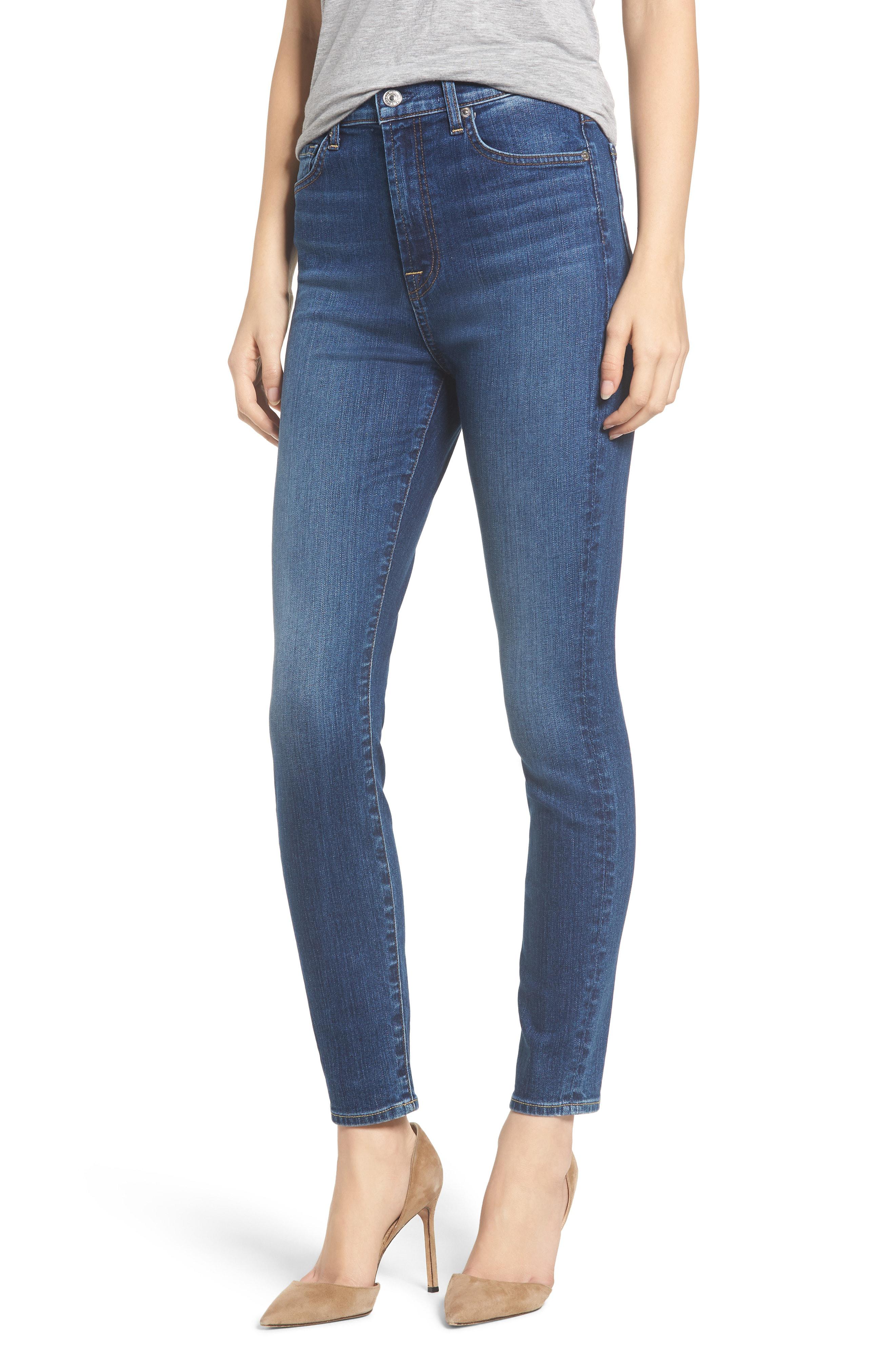 Lyst - 7 For All Mankind 7 For All Mankind Aubrey High Waist Ankle ...
