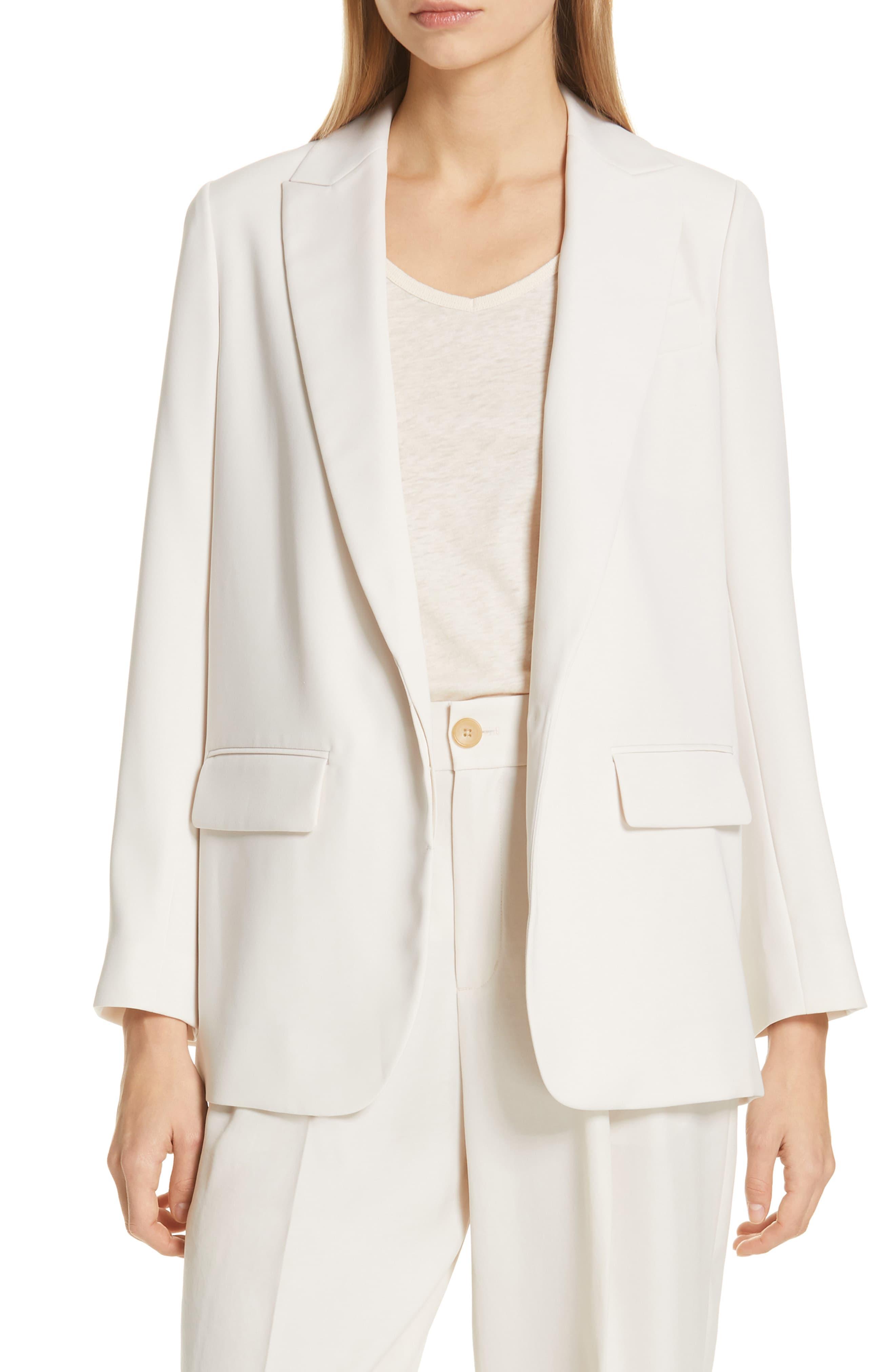 Vince Loose Fit Blazer in White Lyst