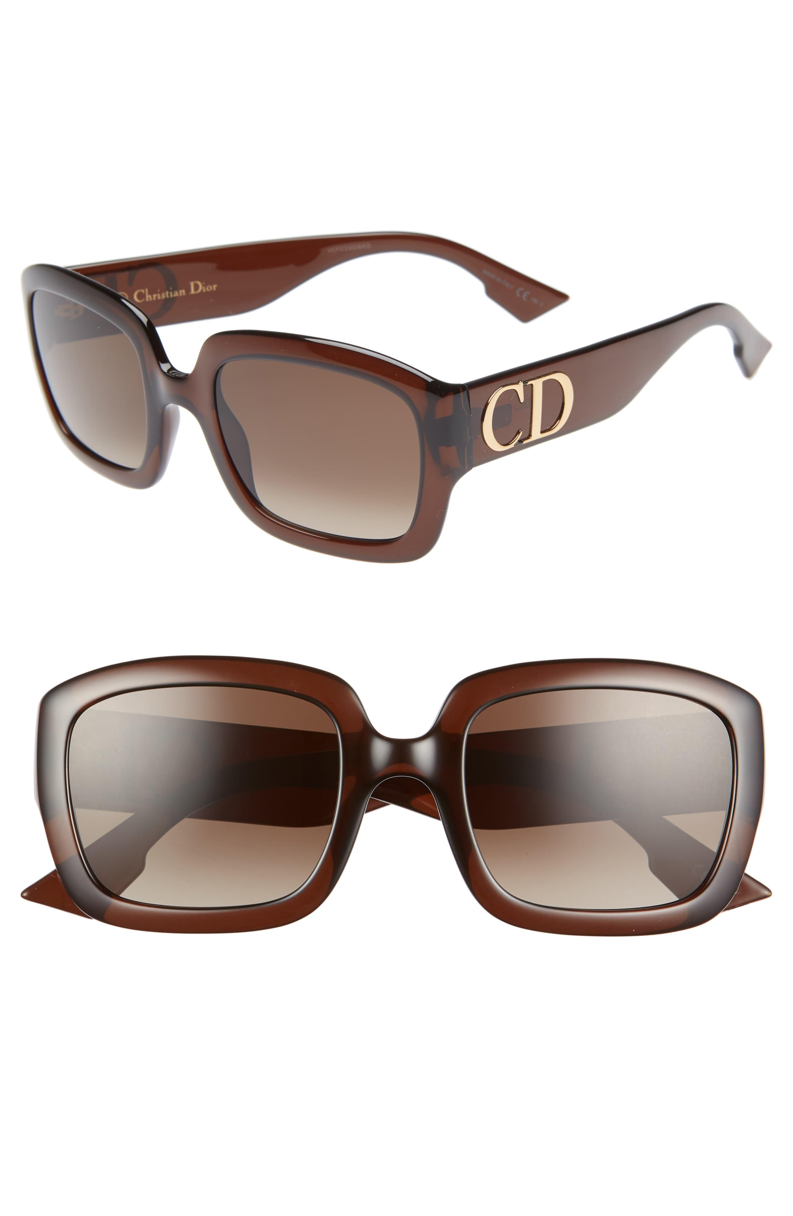 Dior 54mm Gradient Square Sunglasses in Brown - Lyst