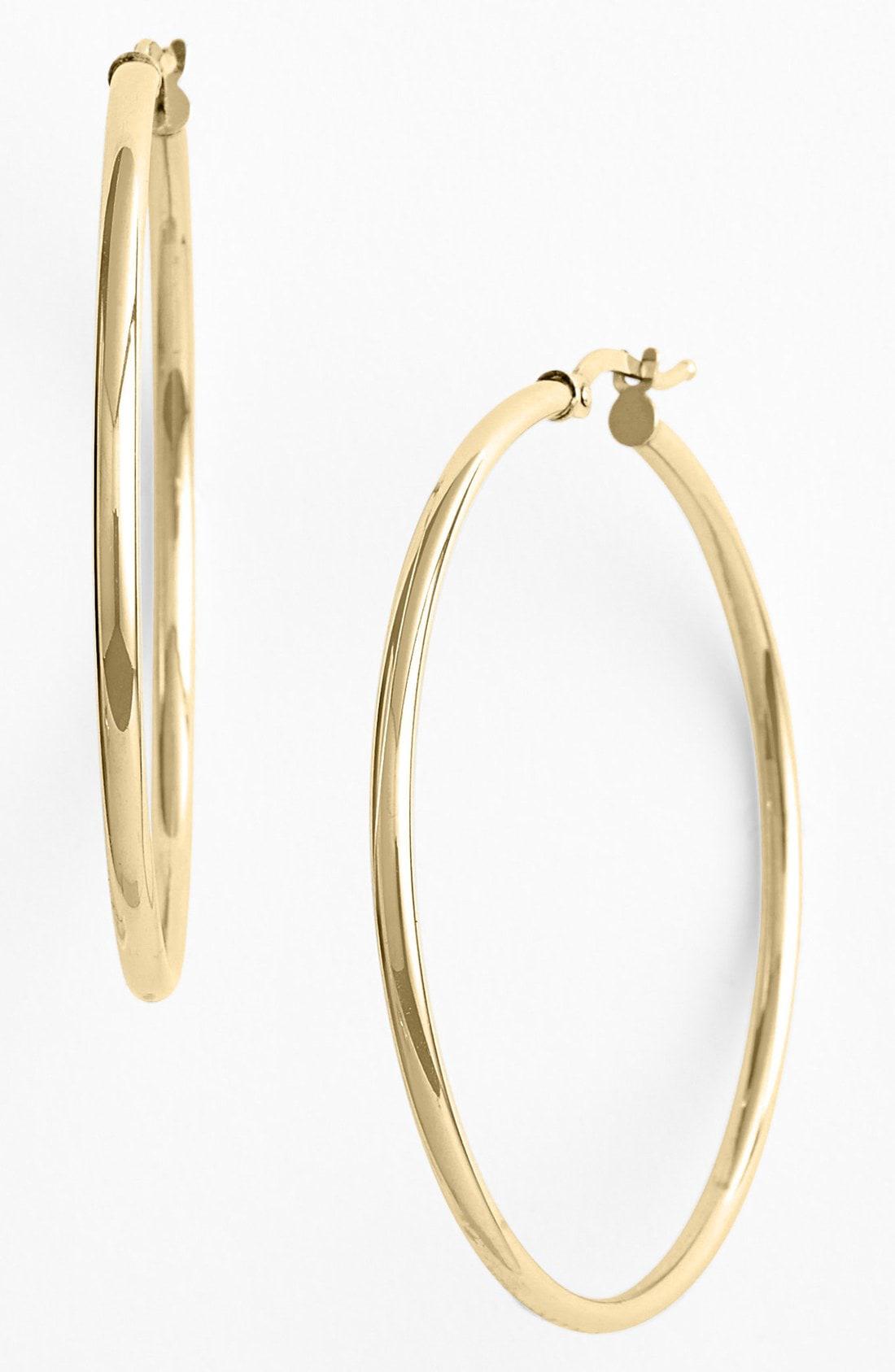 Lyst - Bony Levy 14k Gold Hoop Earrings (nordstrom Exclusive) in Yellow