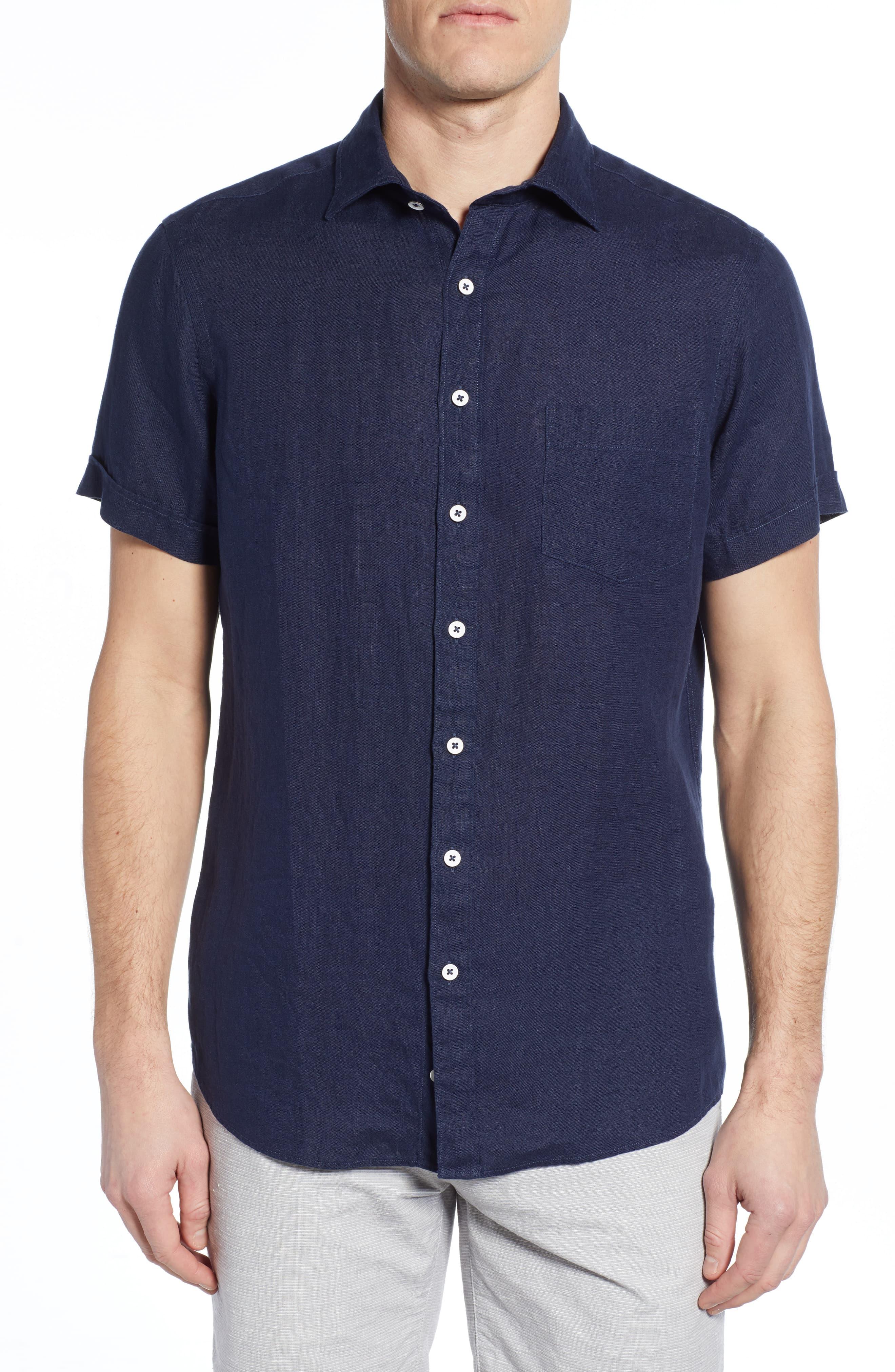 Rodd & Gunn Regular Fit Ellerslie Linen Shirt in Blue for Men - Lyst