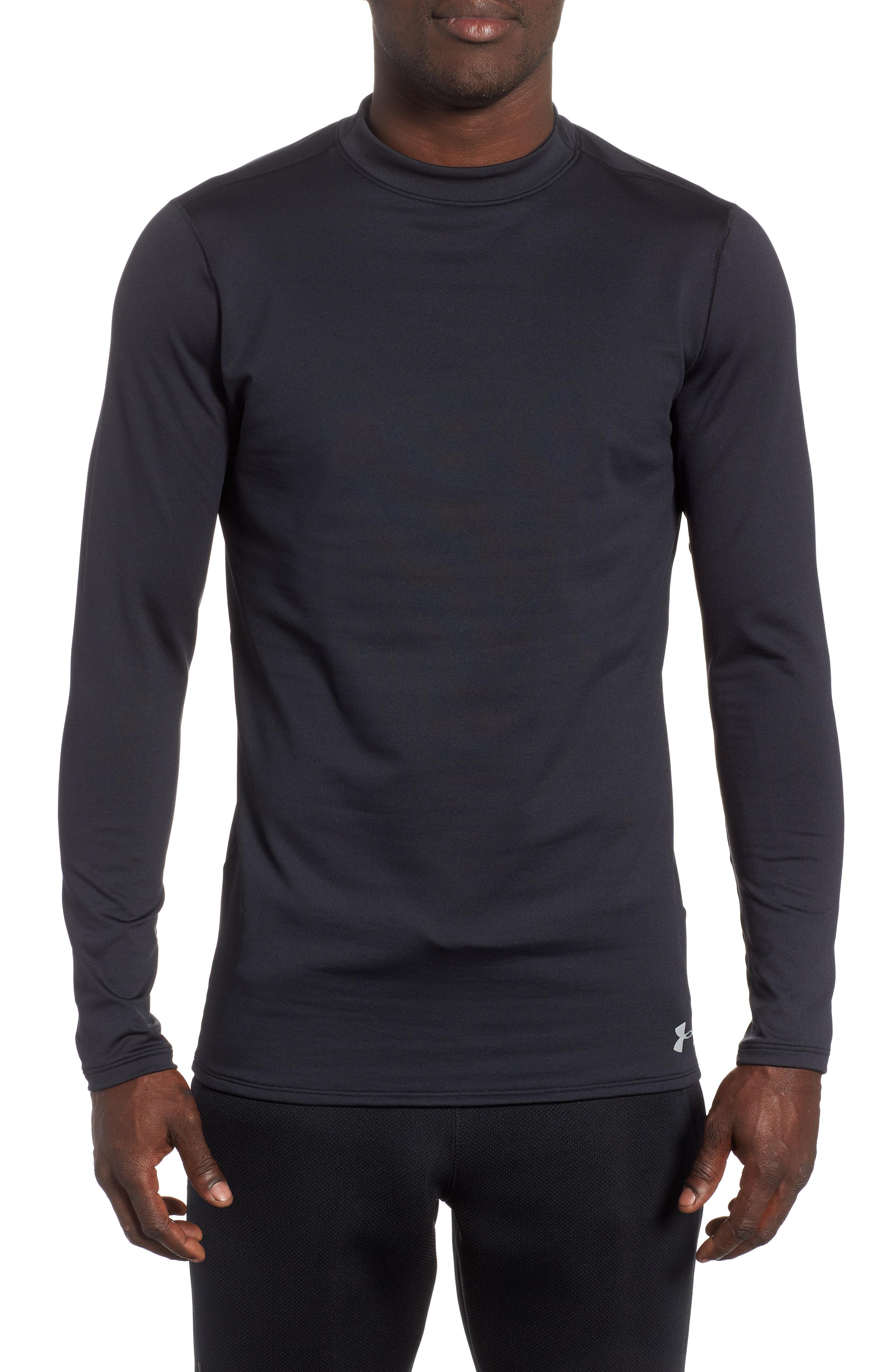 Lyst - Under Armour Coldgear Mock Neck Long Sleeve T-shirt in Black for Men