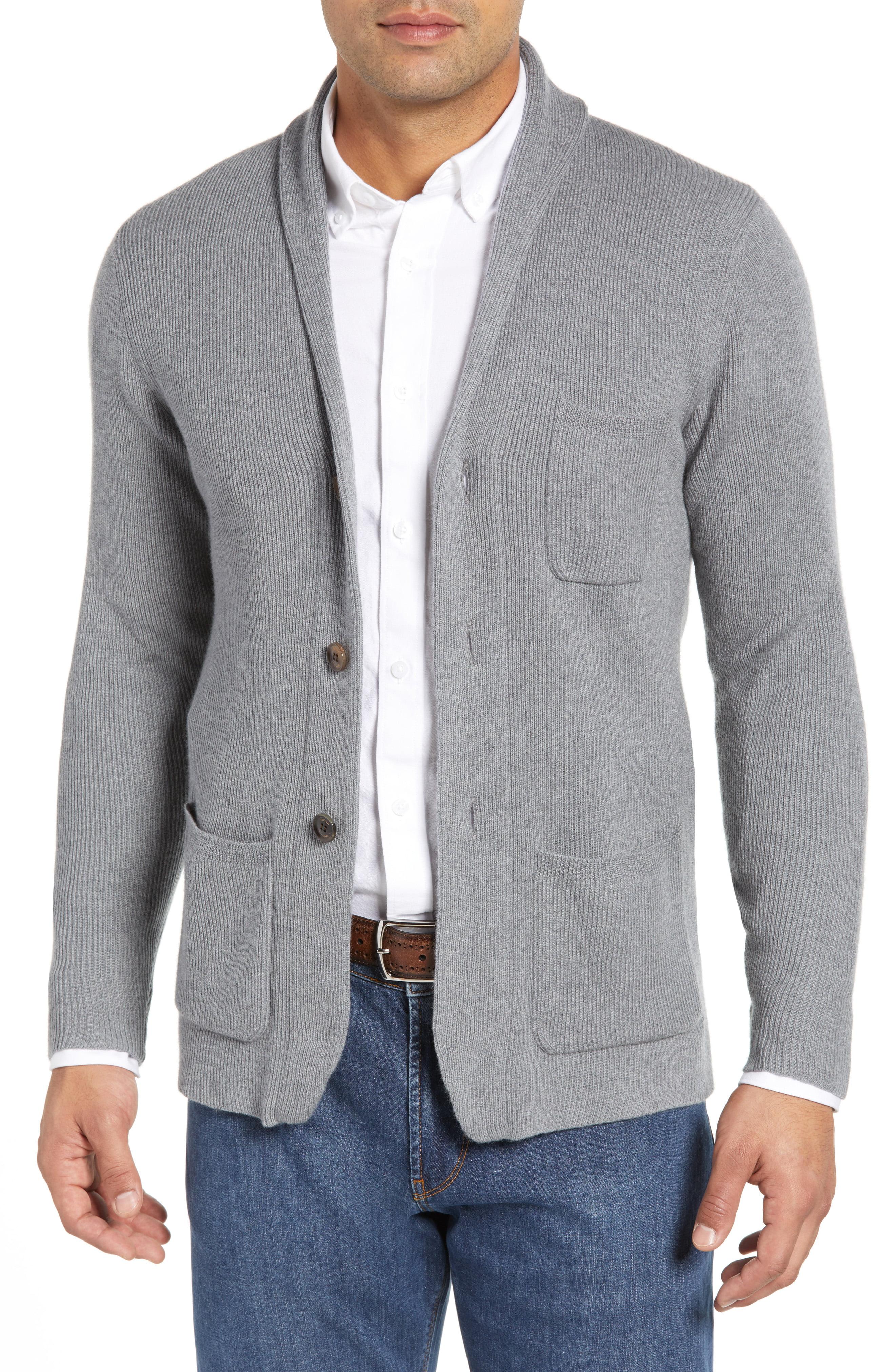 Lyst - Peter Millar Whites Wool & Cashmere Cardigan in Gray for Men