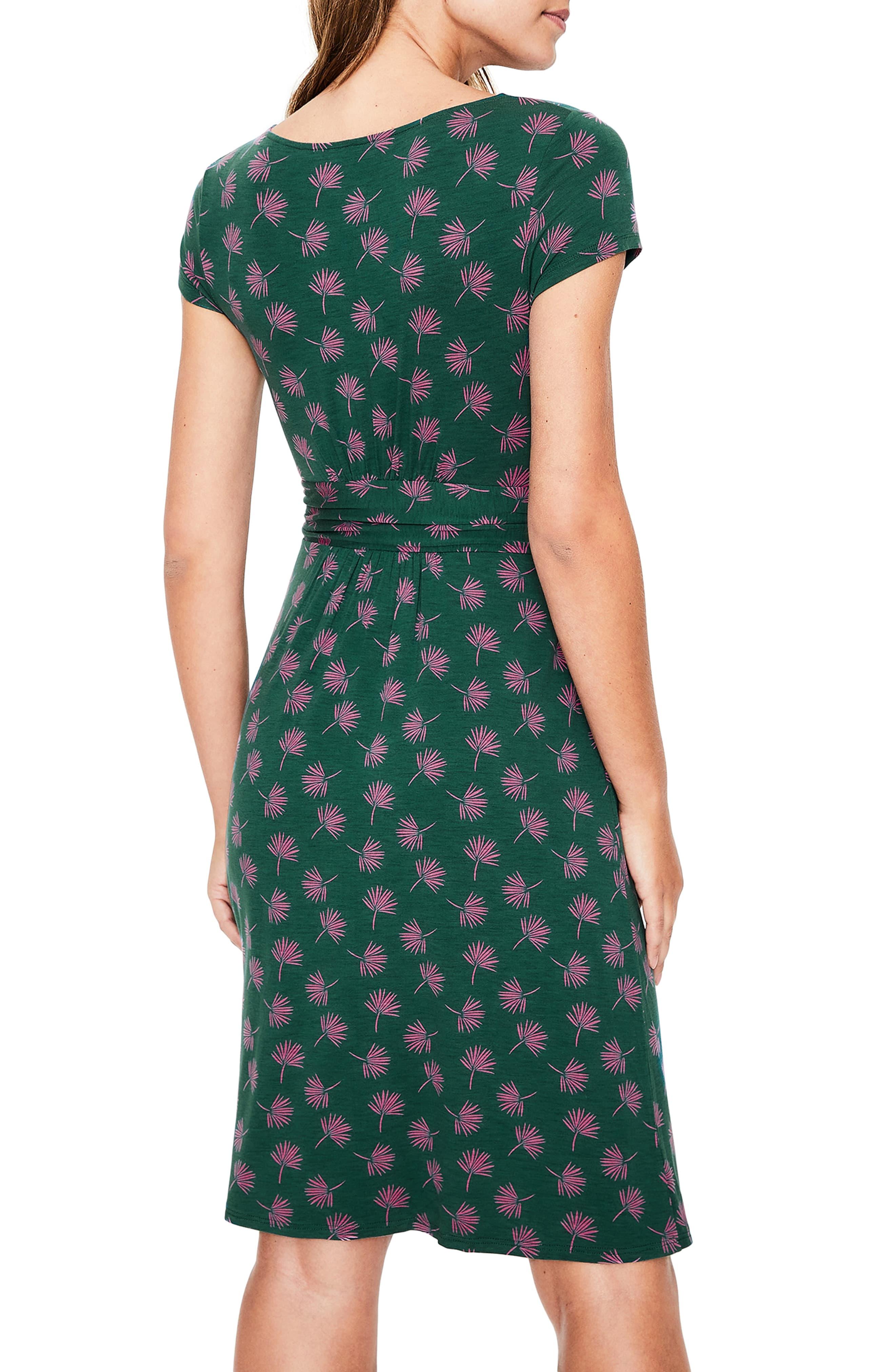Boden Amelie Palm Print Jersey Fit & Flare Dress in Green - Lyst