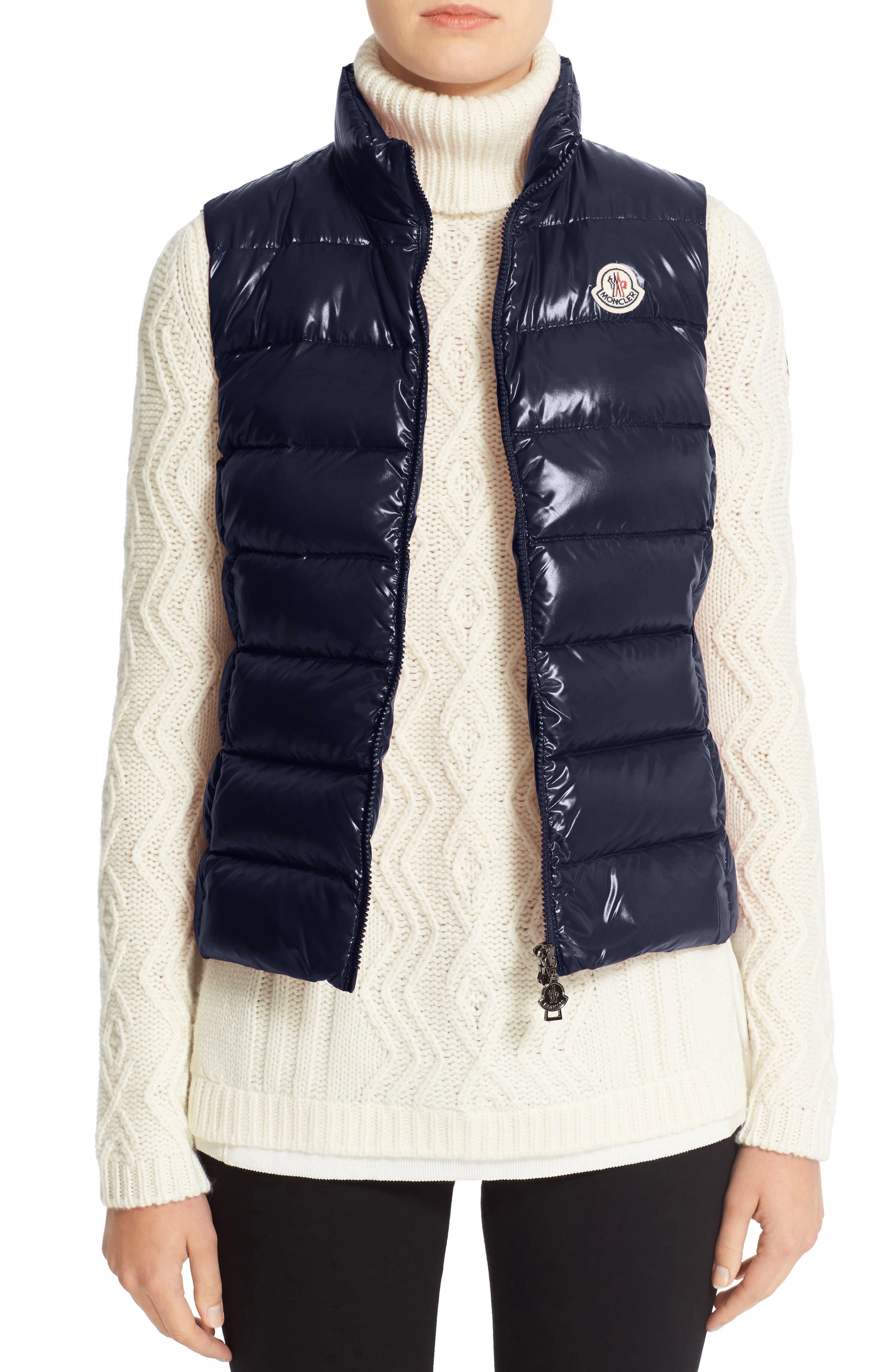 Moncler Synthetic Ghany Water Resistant Shiny Nylon Down Puffer Vest in ...