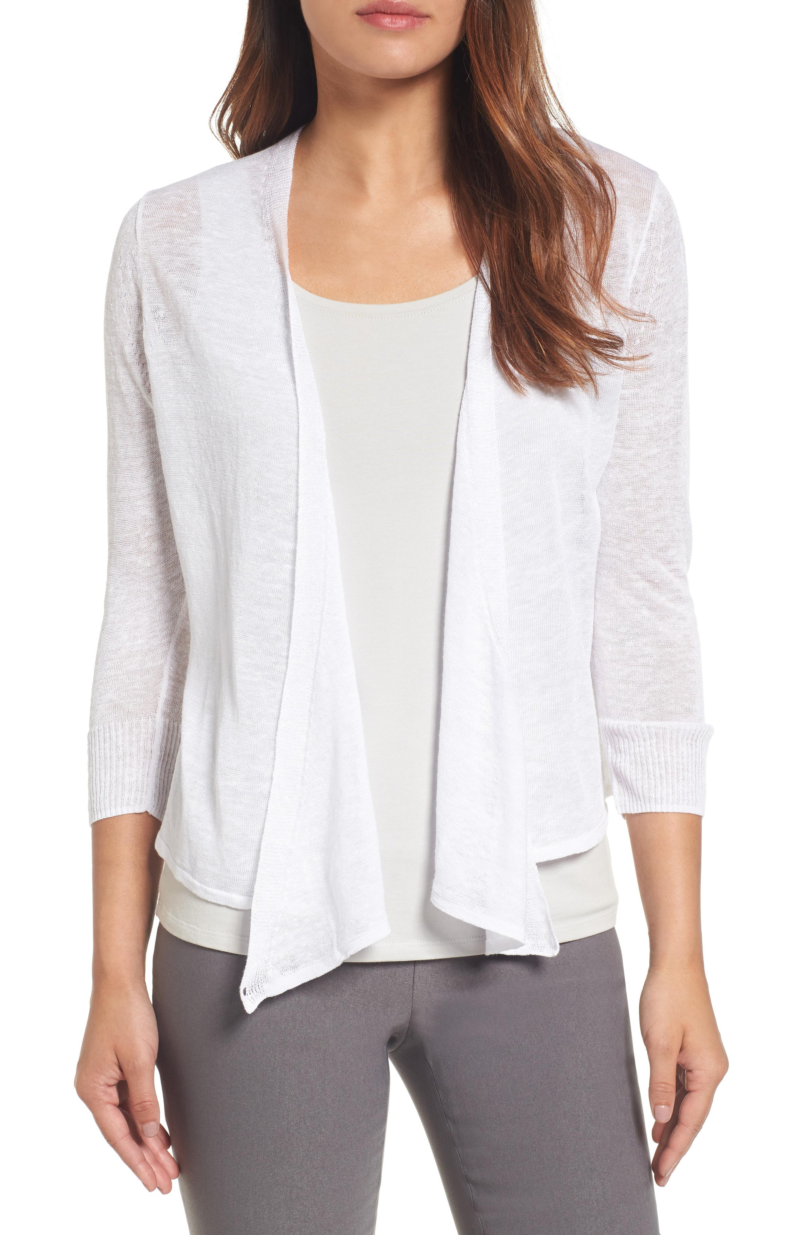 Lyst - Nic+Zoe '4-way' Convertible Three Quarter Sleeve Cardigan in ...