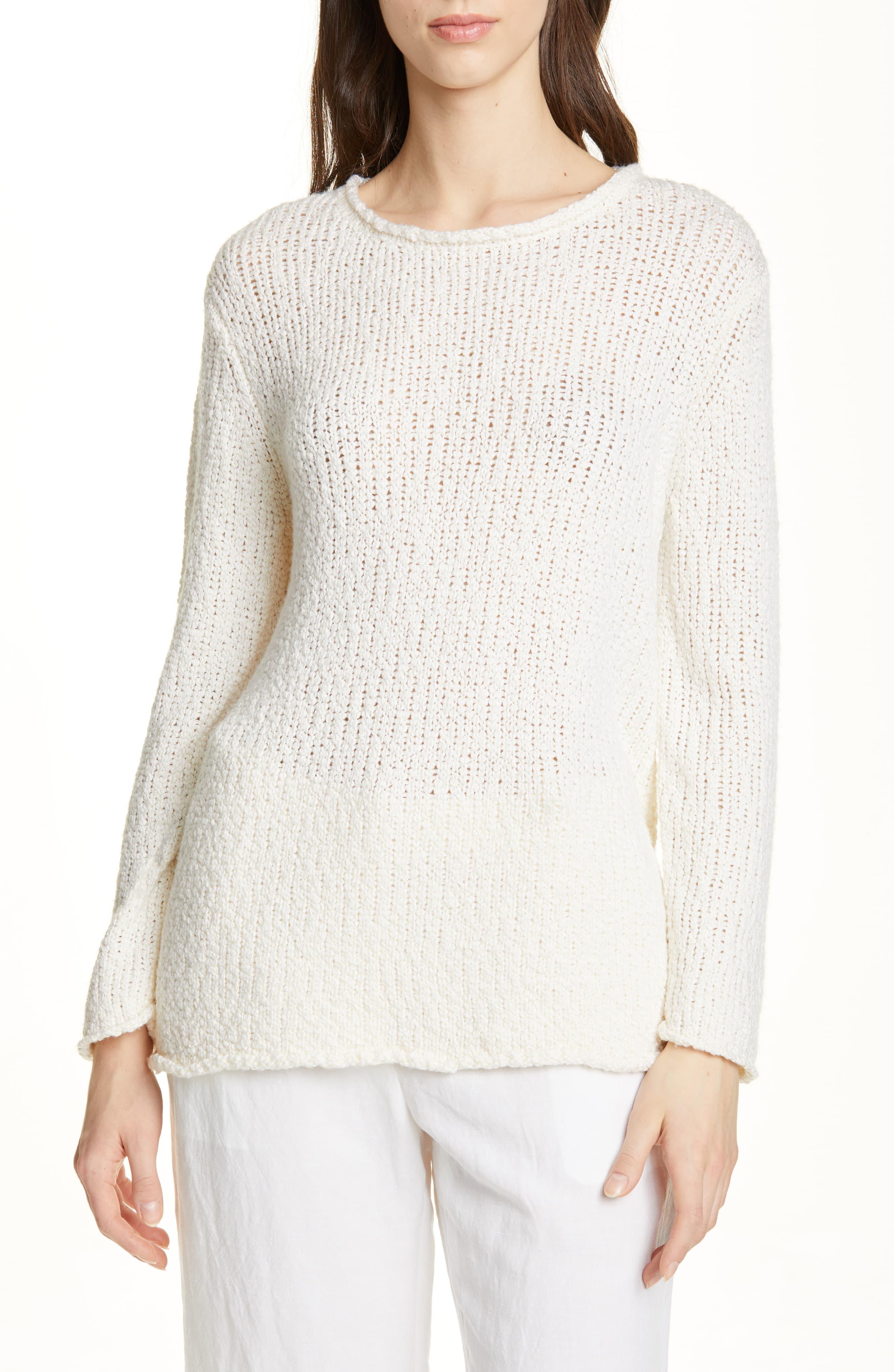 Jenni Kayne Wool & Silk Blend Sweater in White - Lyst