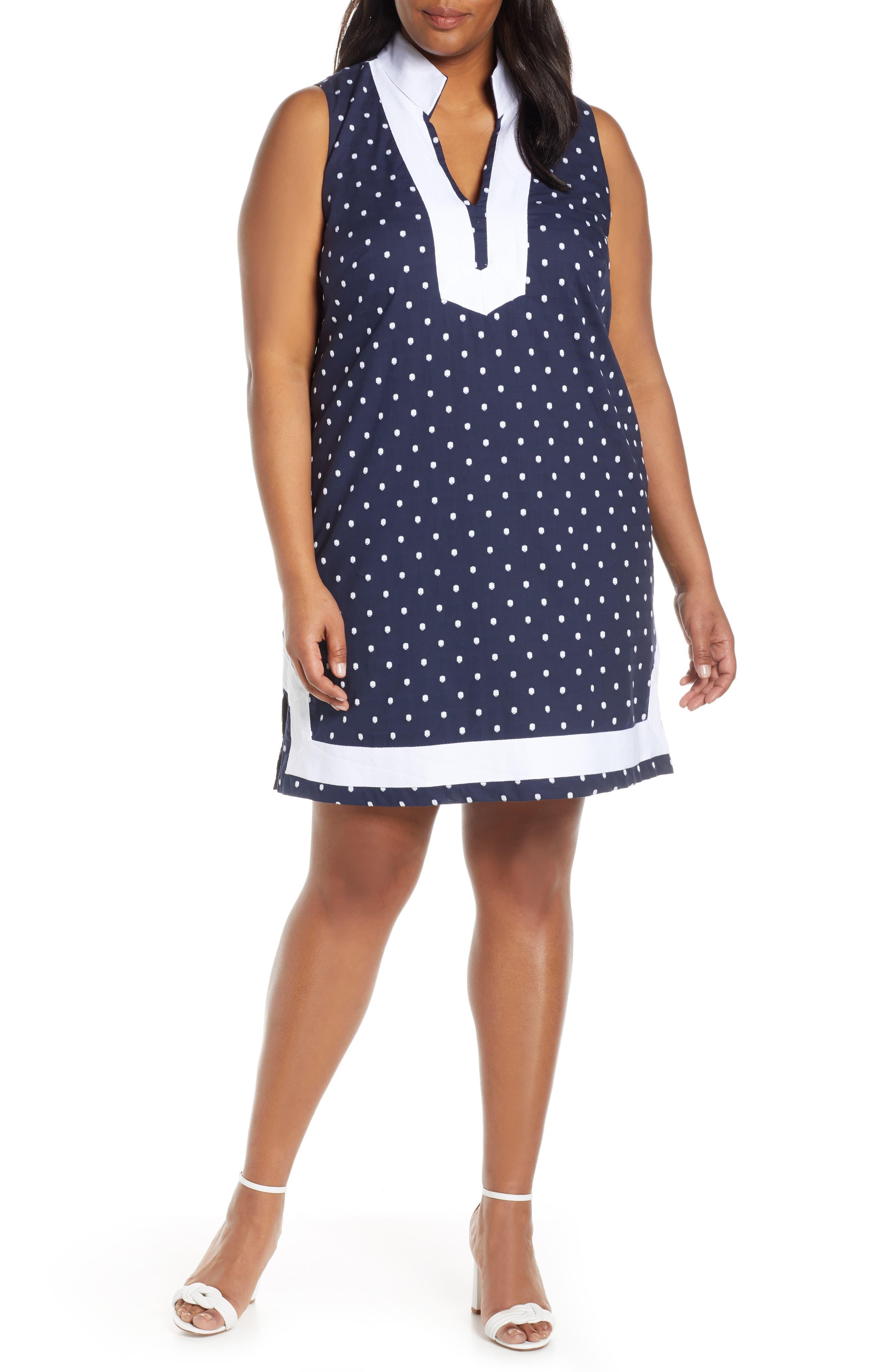 eliza j polka dot dress