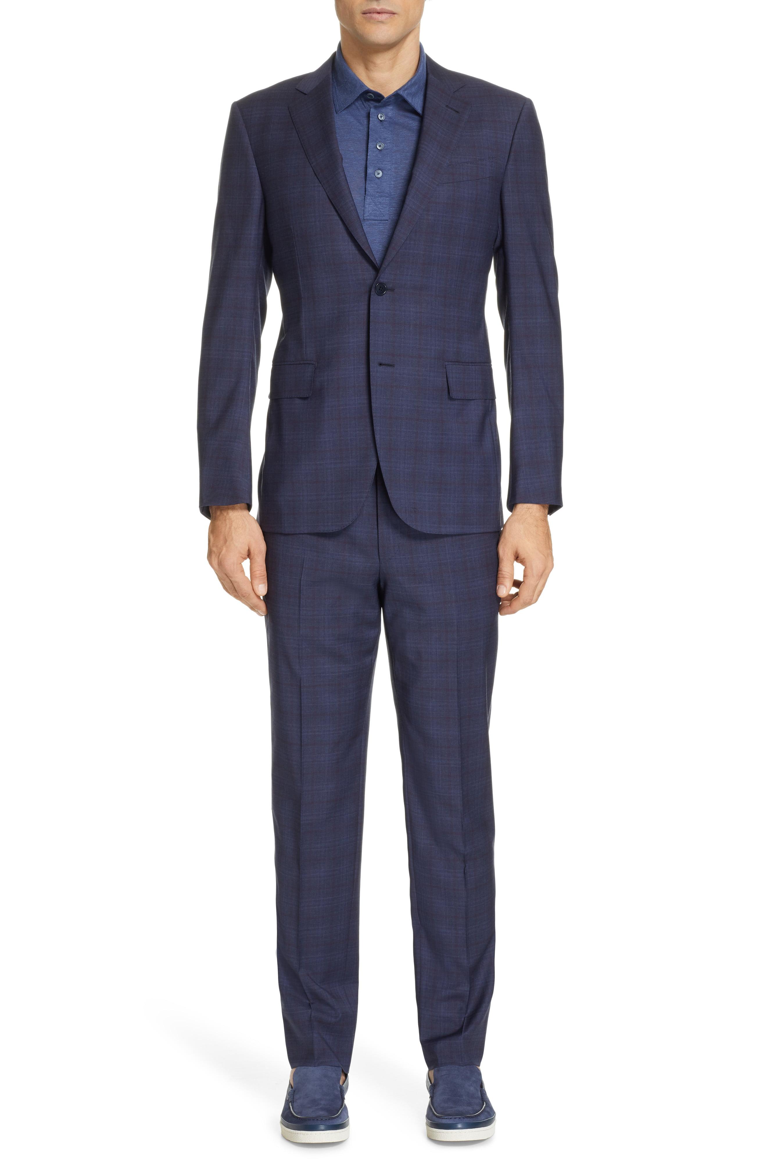 Lyst - Ermenegildo Zegna Milano Classic Fit Plaid Wool Suit in Blue for Men
