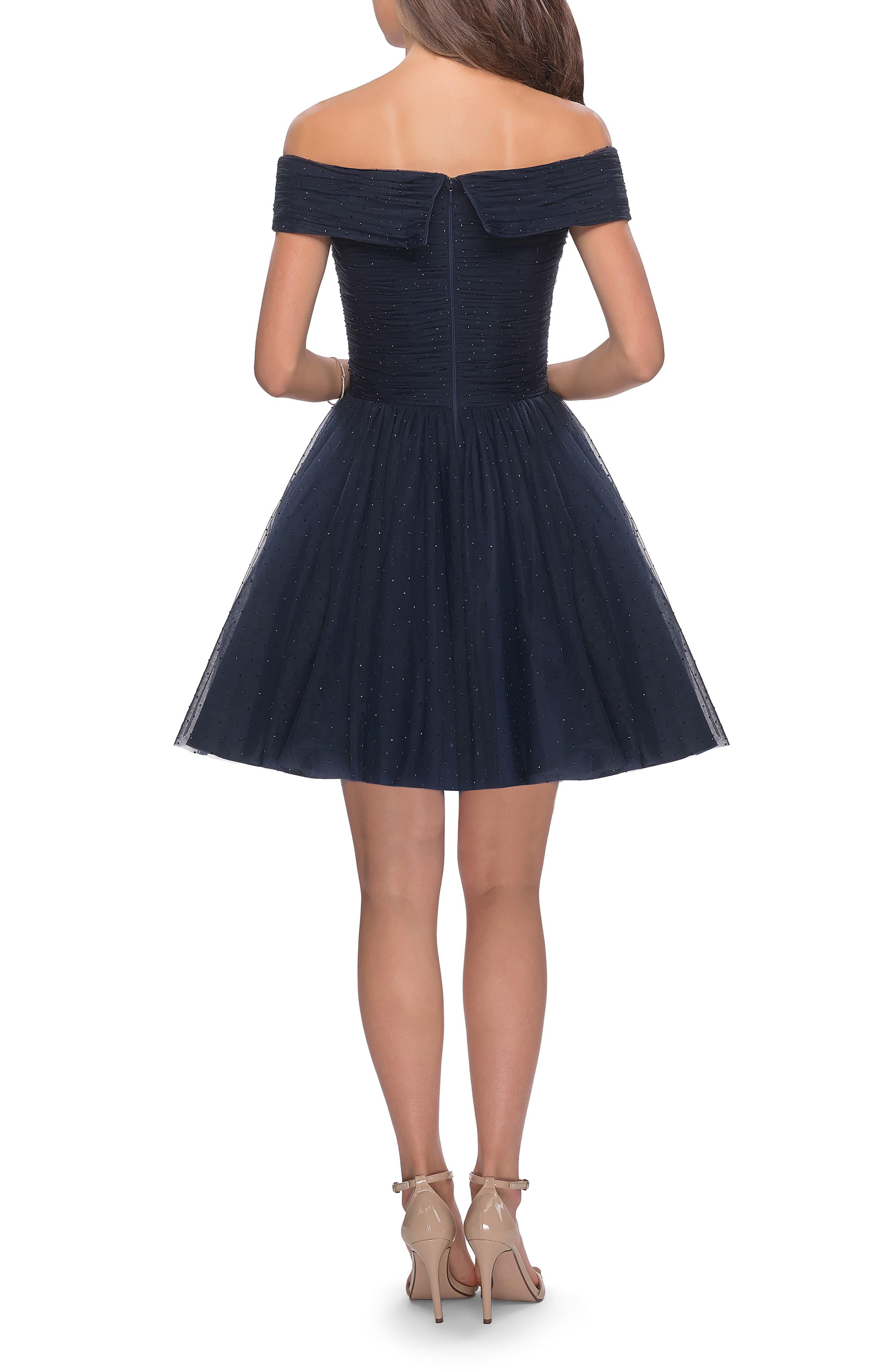 la femme off the shoulder gown