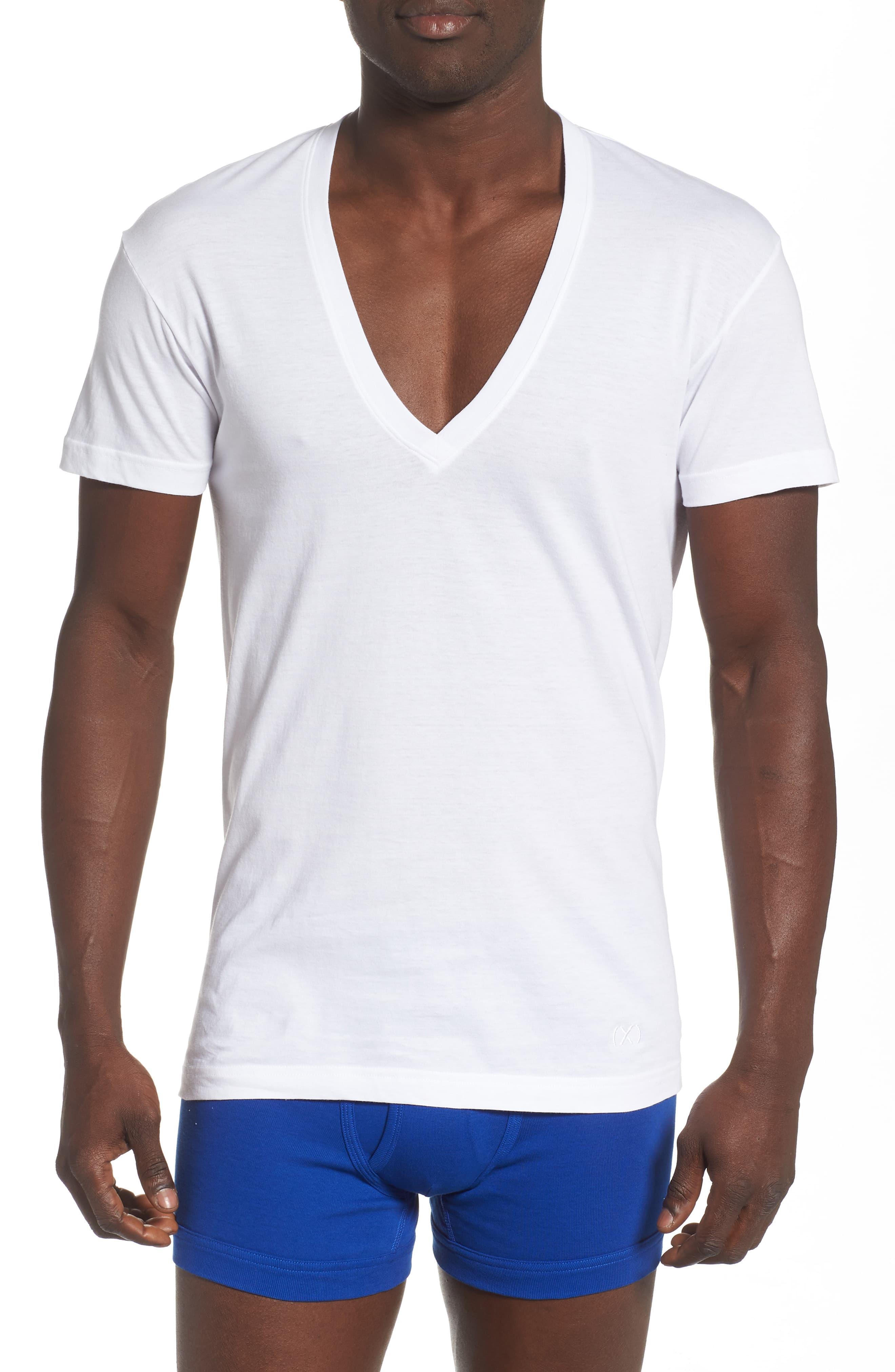2xist Cotton 3-pack Slim Fit Deep V-neck T-shirt, White for Men - Lyst