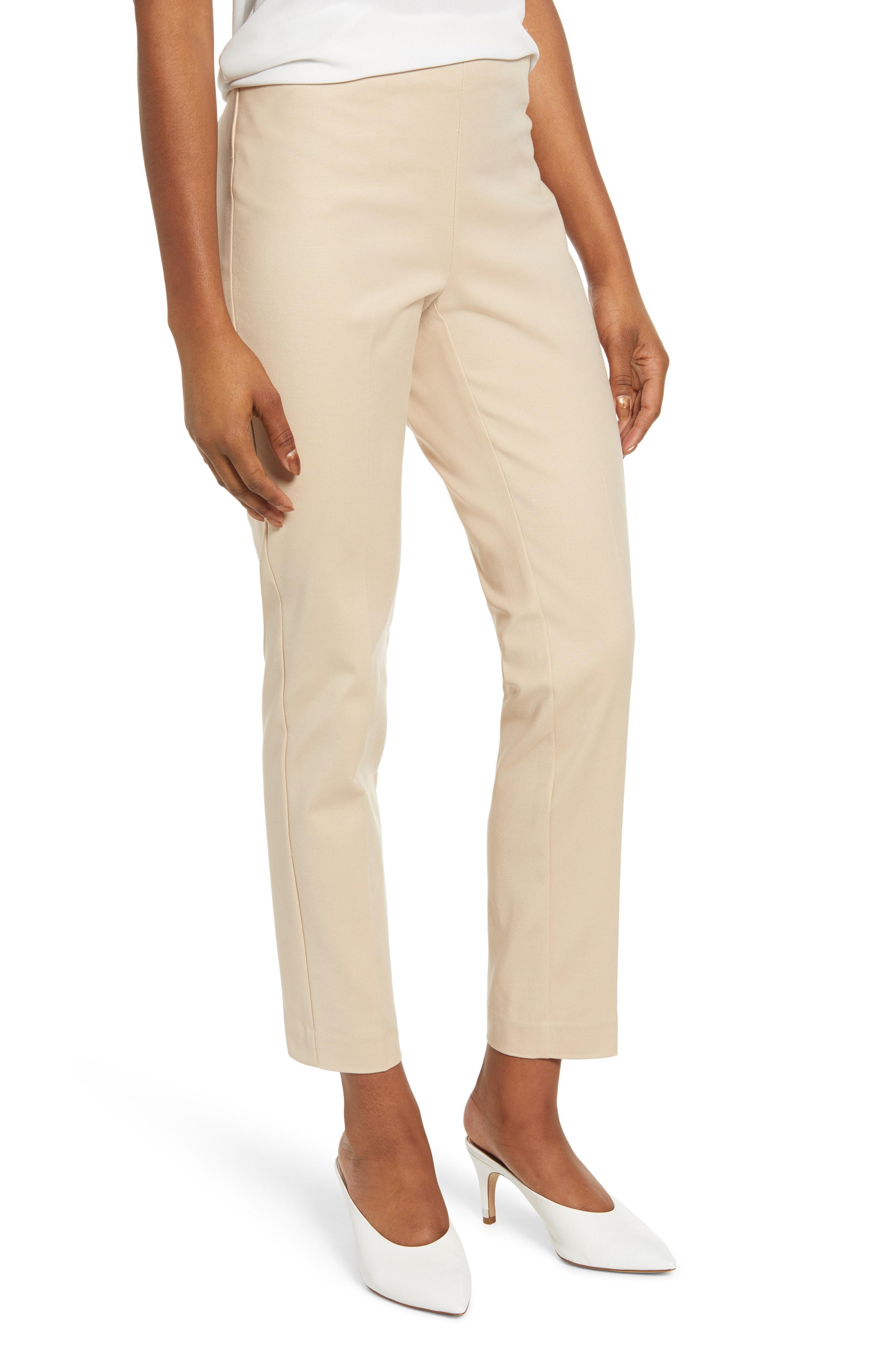 Vince Side Cotton Stretch In Lyst Camuto Pants Blend Zip Natural vn0yN8OwPm