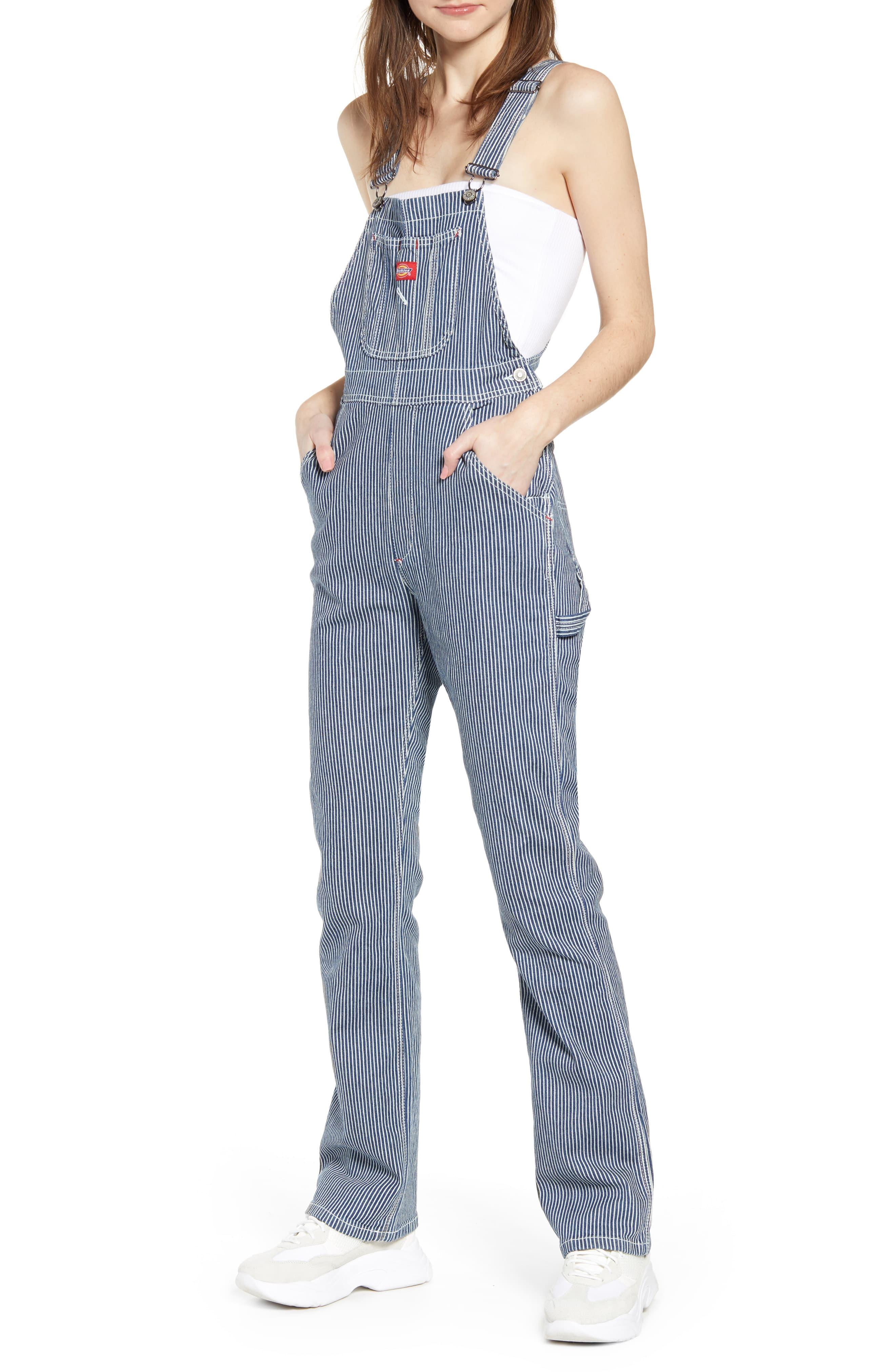 Dickies Hickory Stripe Overalls in Navy White (Blue) Lyst