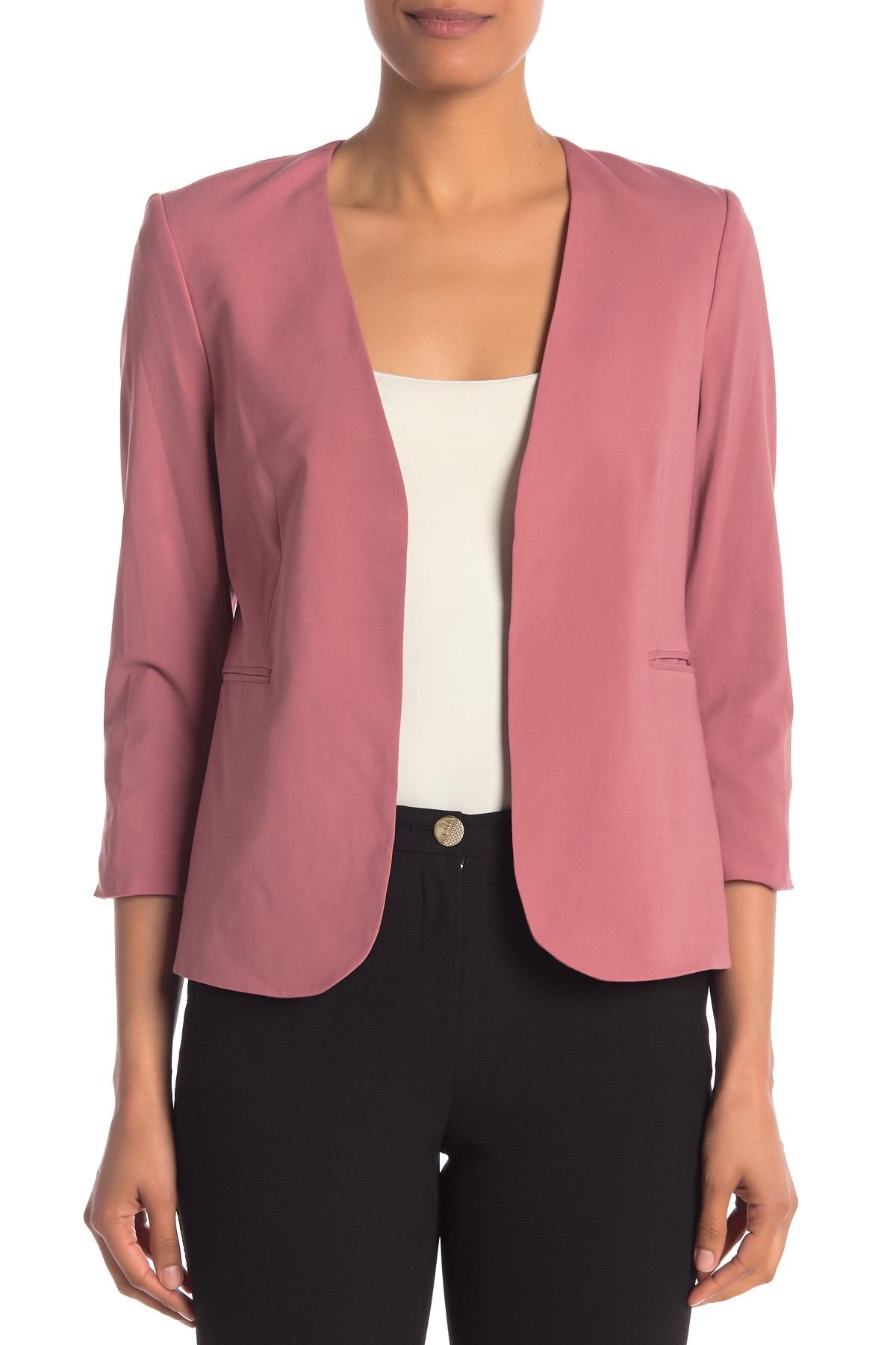 Theory Lindrayia Traceable Wool Blend Blazer in Pink - Lyst