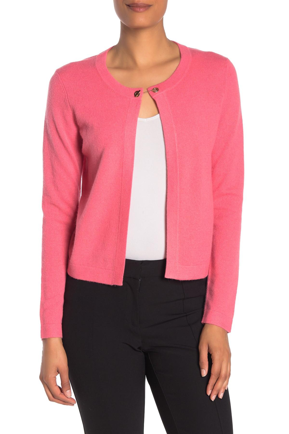 Lyst - In Cashmere Cashmere Chain Cardigan in Pink