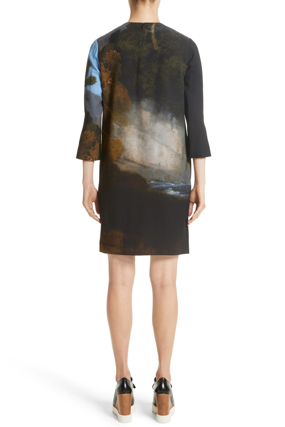 Lyst Stella Mccartney Kira Horse Print Dress In Black Gallery