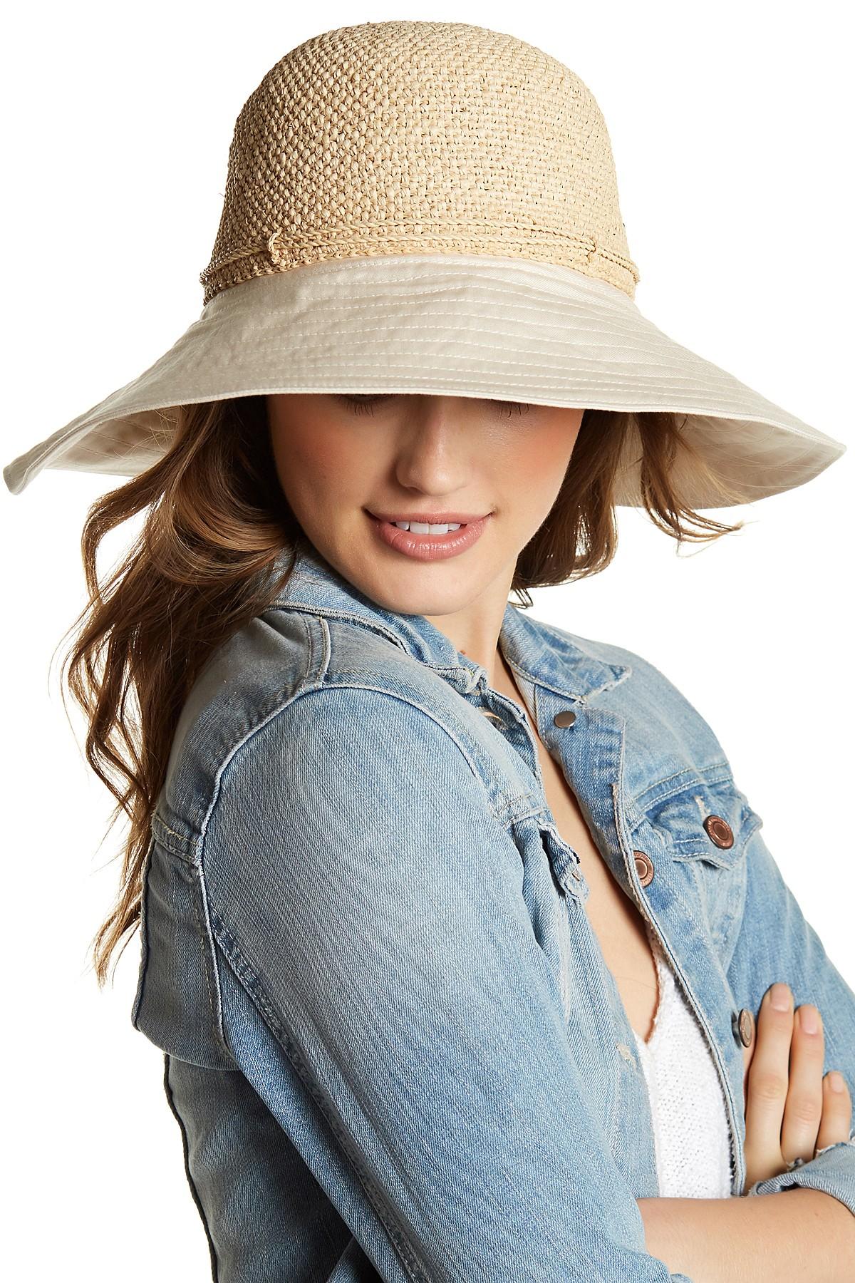 Lyst Helen Kaminski Kuya Raffia Canvas Sun Hat