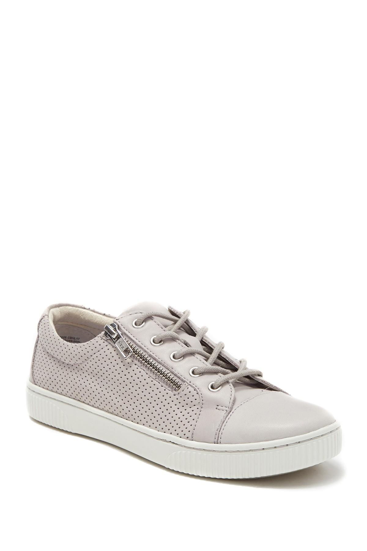 Born Tamara Perforated Leather Sneaker in Gray Lyst Born Tamara Perforated Leather Sneaker in Gray Lyst
