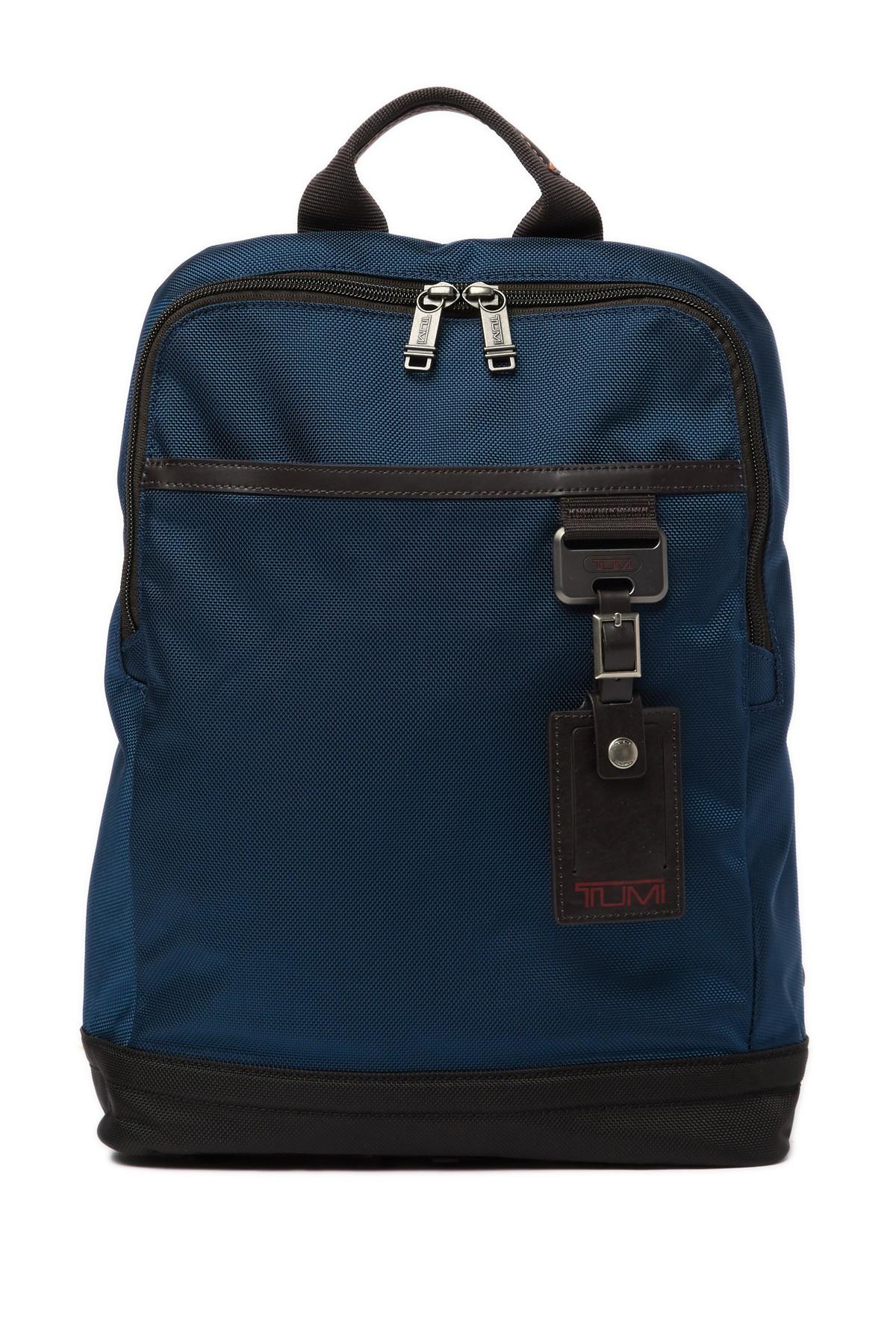 Tumi Leather Westwood Slim Backpack in Blue for Men Lyst