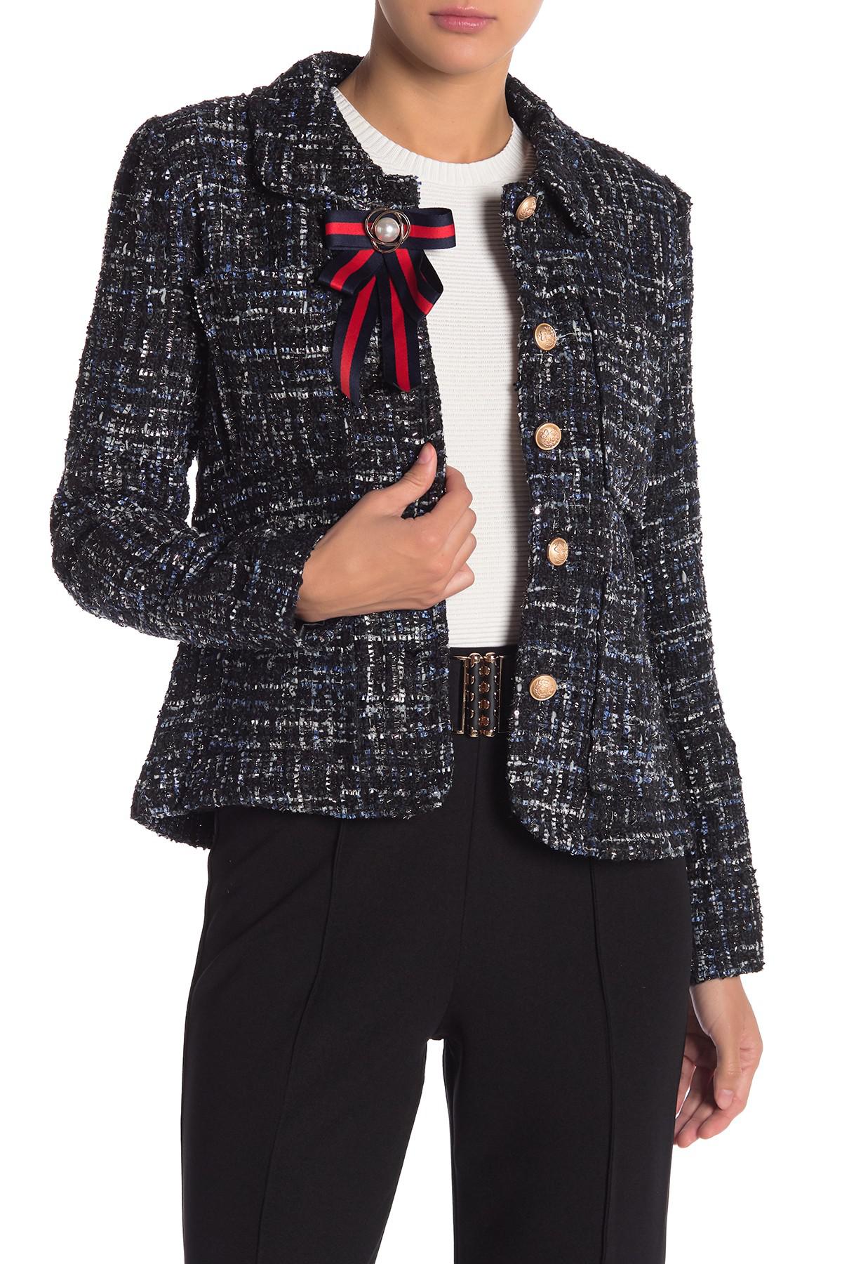 Lyst Gracia Tweed Jacket in Black