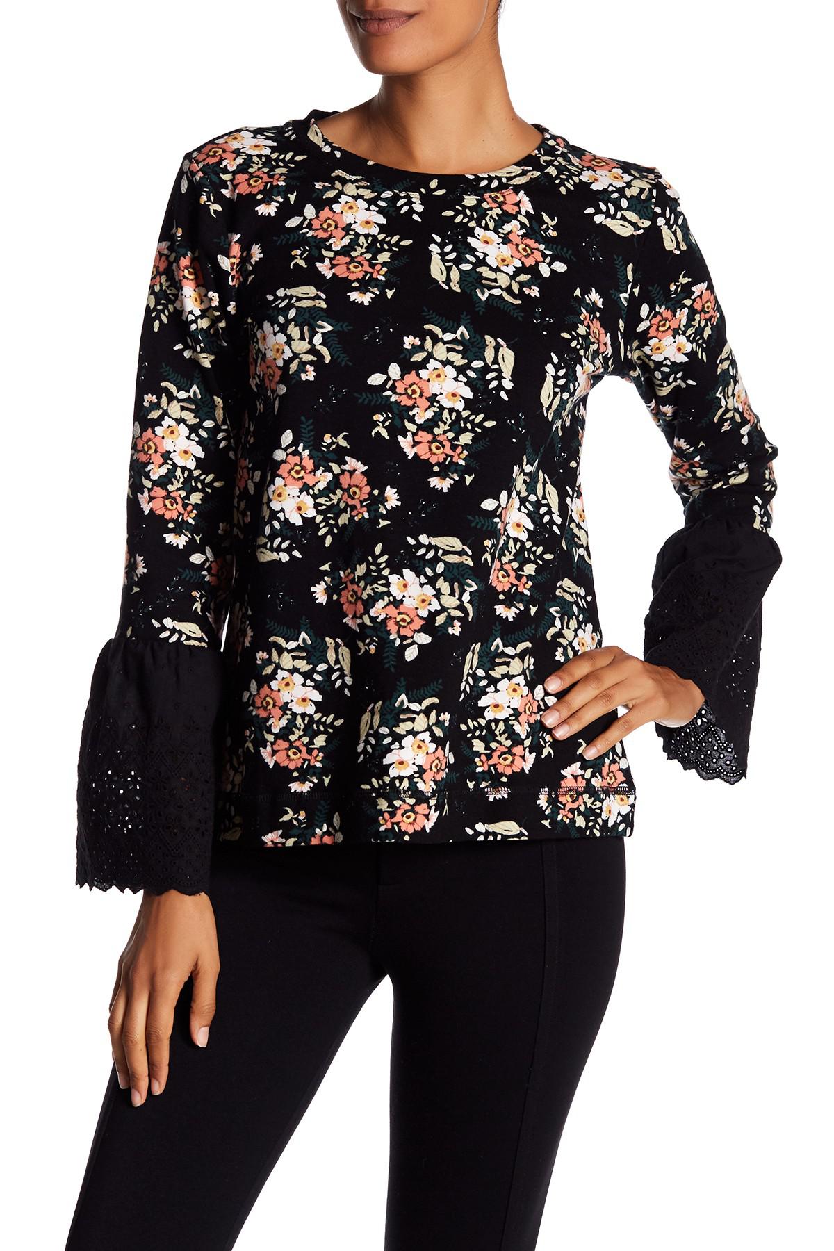 womens bell sleeve sweatshirt