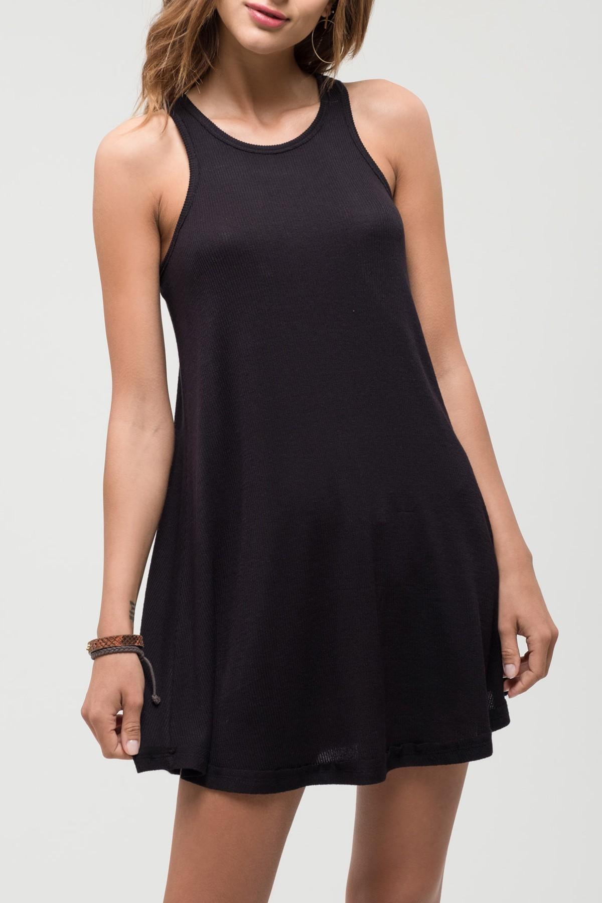 Blu Pepper Ribbed Knit Tank Dress in Black Lyst