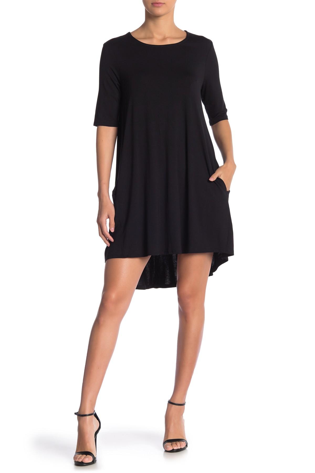 Lyst Philosophy Apparel Elbow Sleeve Knit Swing Dress in