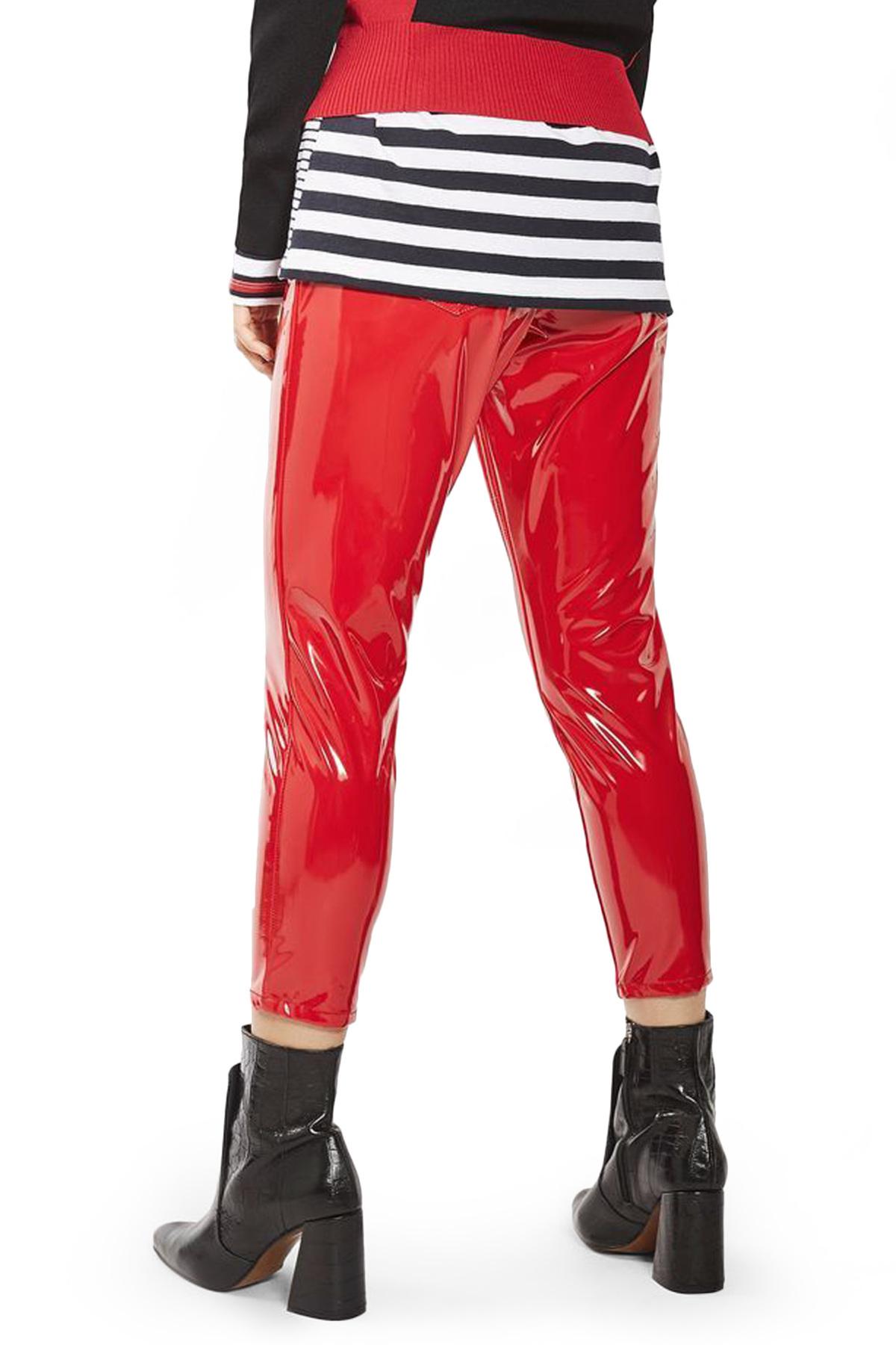 Lyst Jamie Vinyl Skinny Jeans in Red