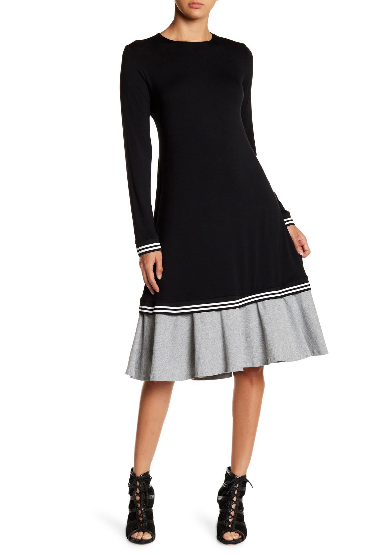 Lyst Go Couture Modest Below Knee Legnth Flounce Ruffle Dress Go Couture