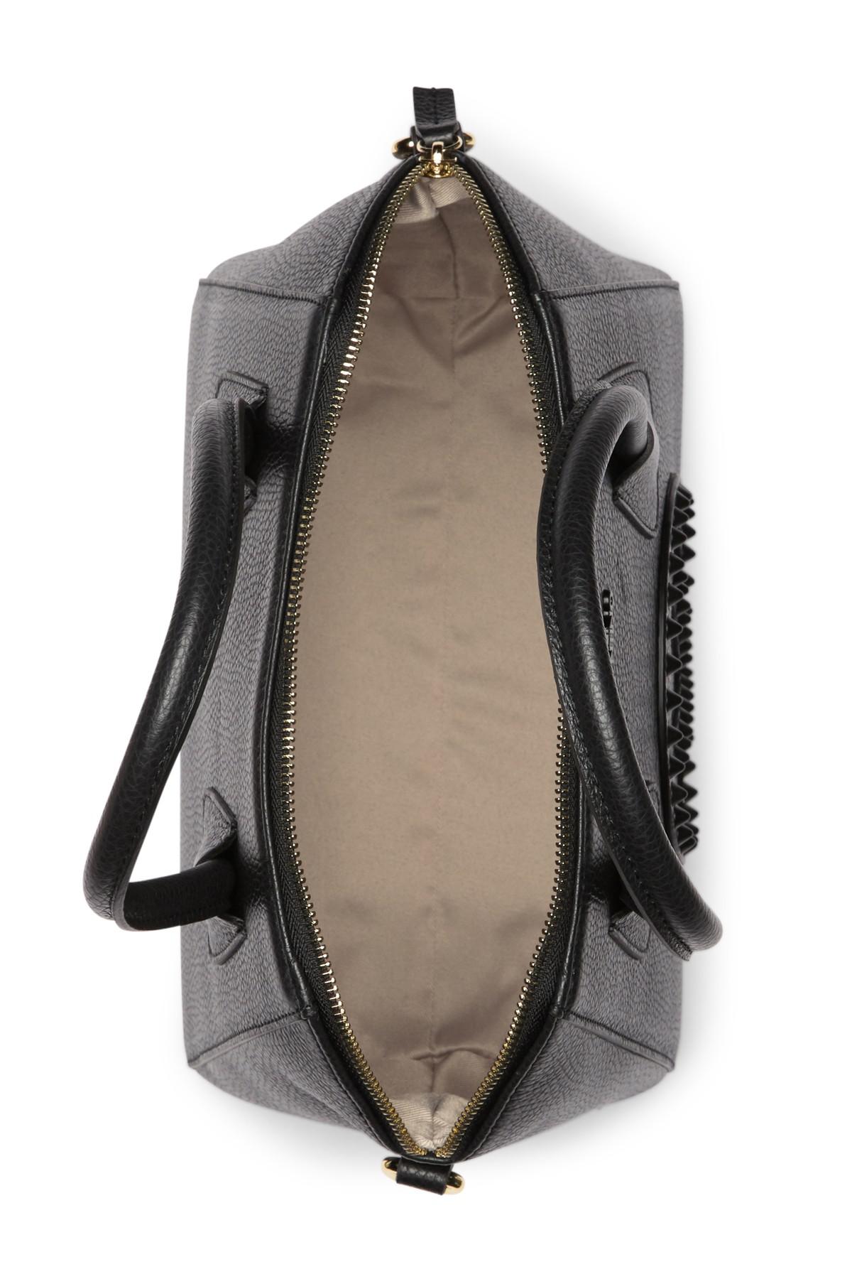 Lyst - Valentino By Mario Valentino Minimi Rock Leather Satchel in Black