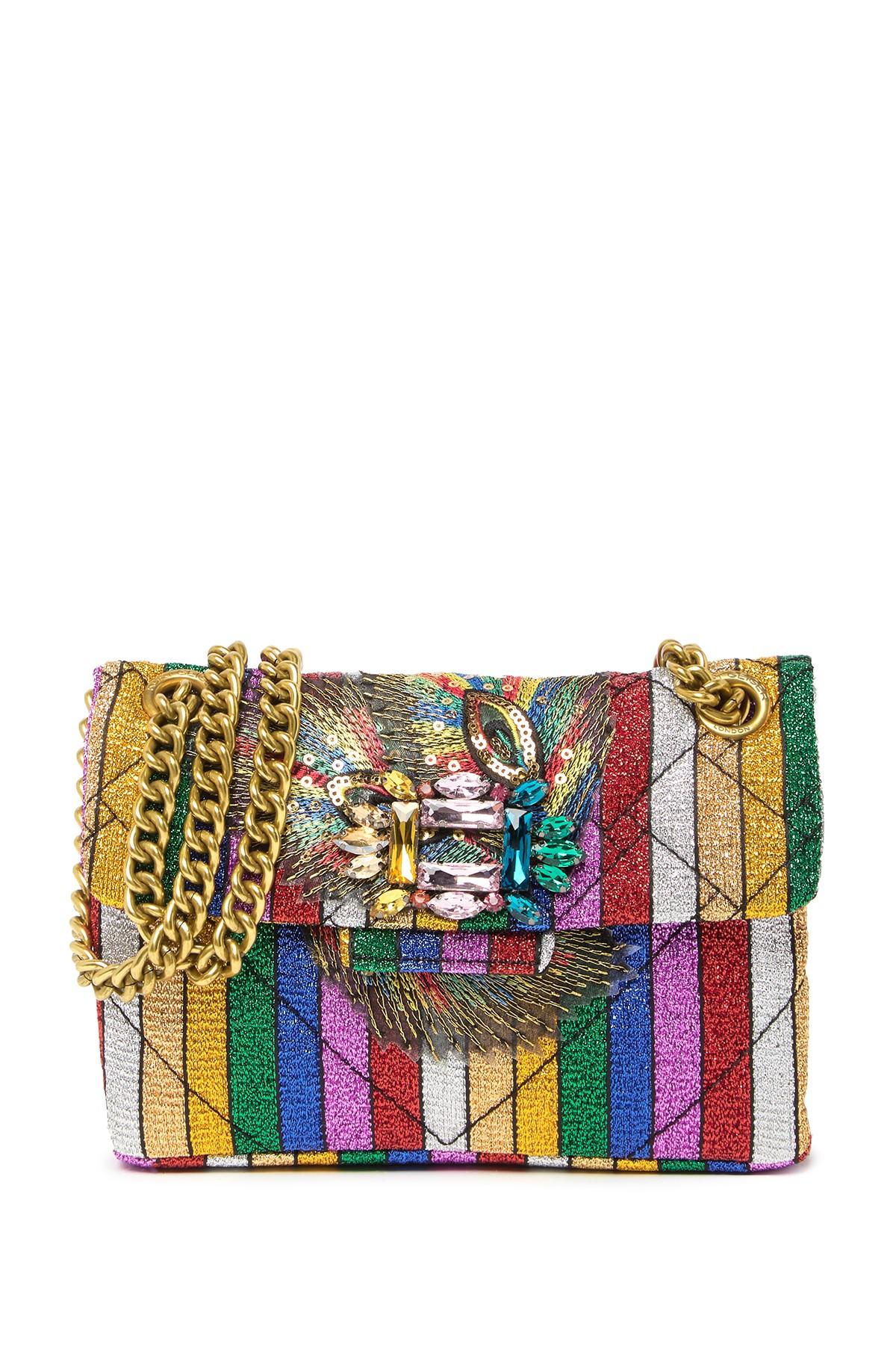 Kurt Geiger Fabric Mini Mayfair X No Heel Evening Bags Mult Lyst