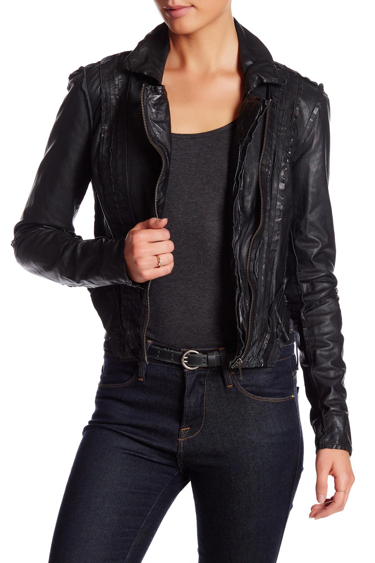 Lyst Muubaa Cowl Neck Zip Jacket In Black Muubaa