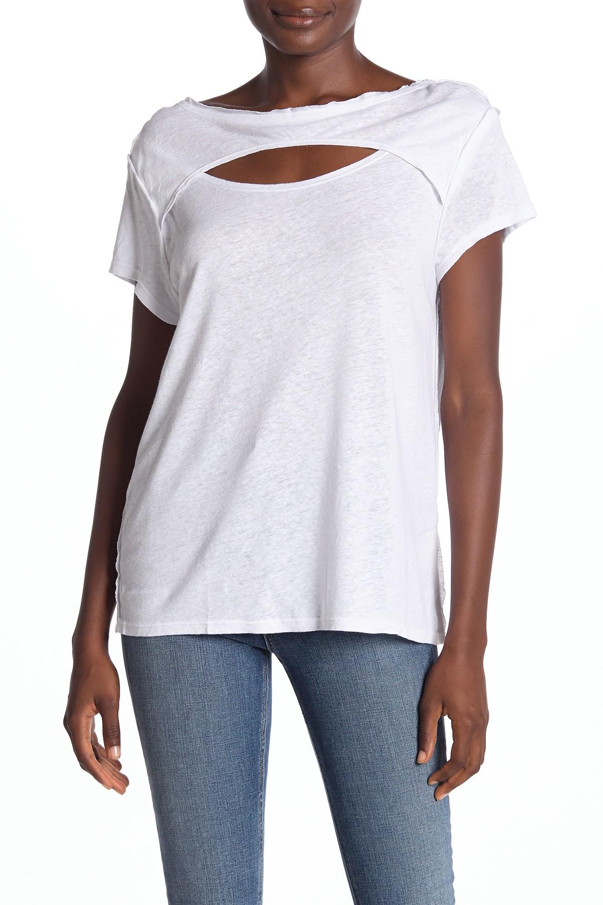 linen mix t shirt womens