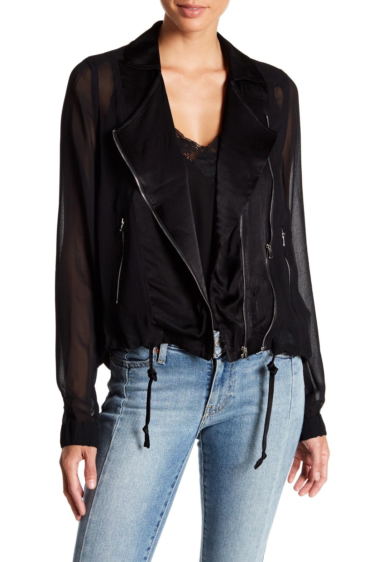 Lyst Blank Nyc Crepe Zip Jacket In Black Blank Nyc Black Crepe Zip Jacket Lyst View Fullscreen