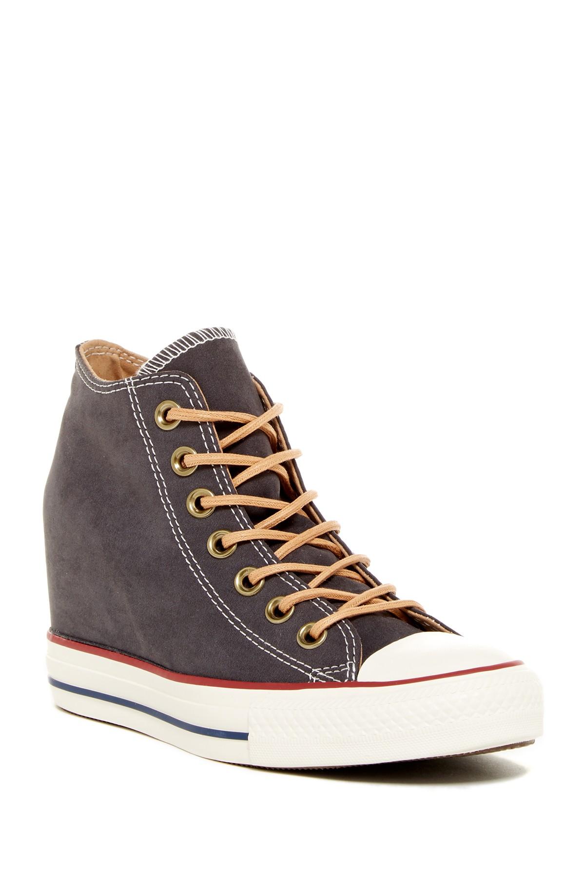 Lyst - Converse Chuck Taylor(r) All Star(r) Lux Mid Wedge Sneaker ...