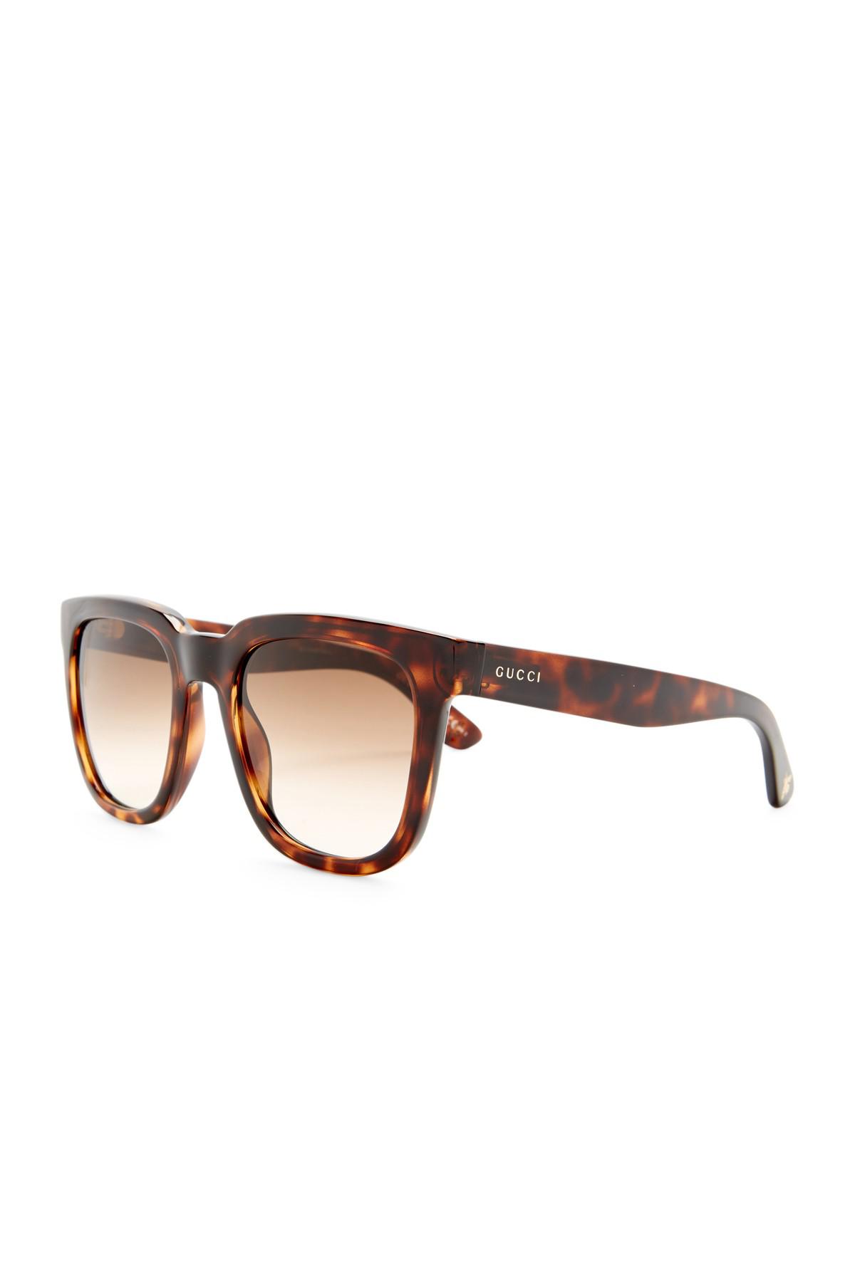 Lyst - Gucci Men&#39;s Oversized Square Plastic Frame Sunglasses in Brown for Men