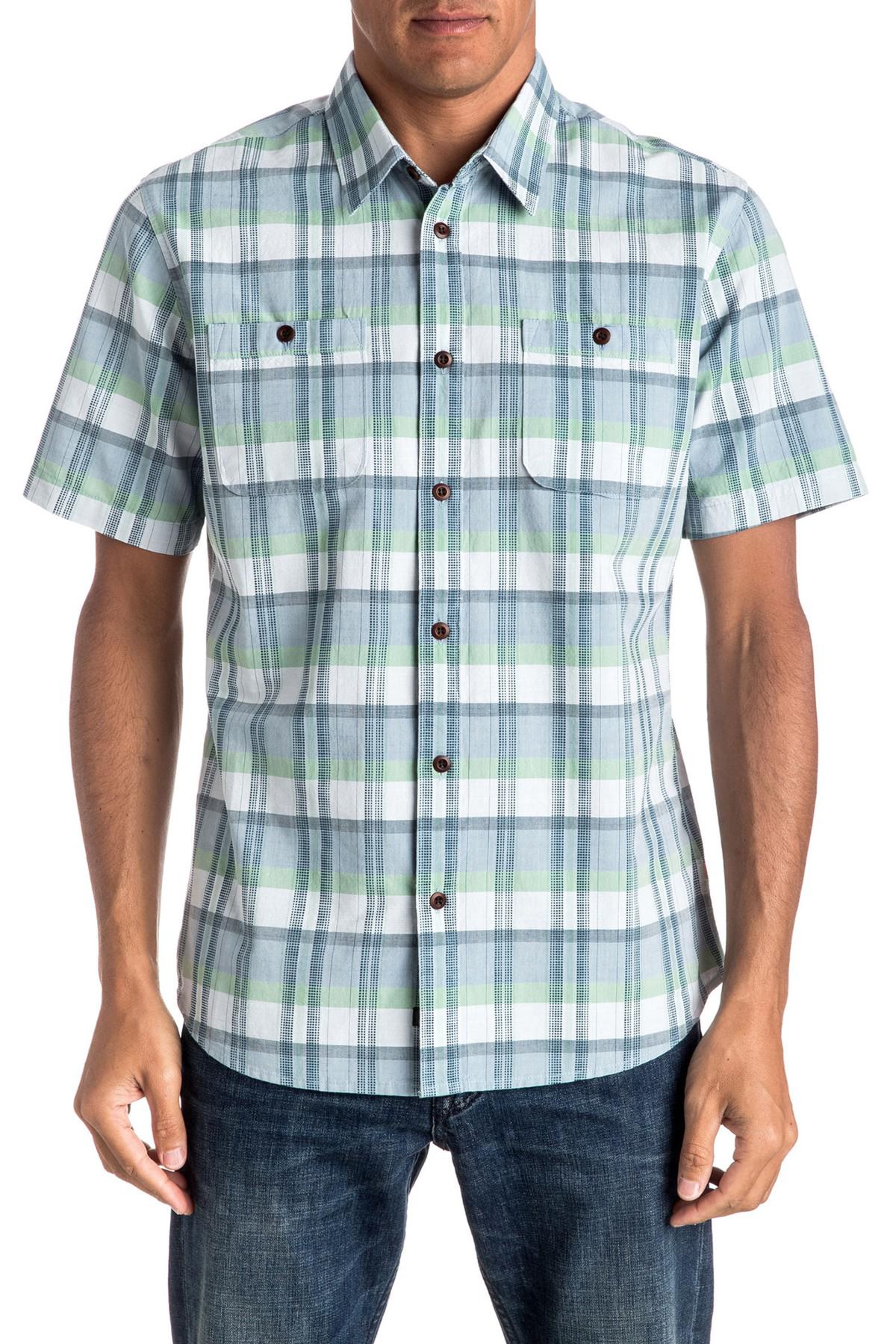Quiksilver Waterman Collection Ample Time Regular Fit Plaid Sport Shirt ...