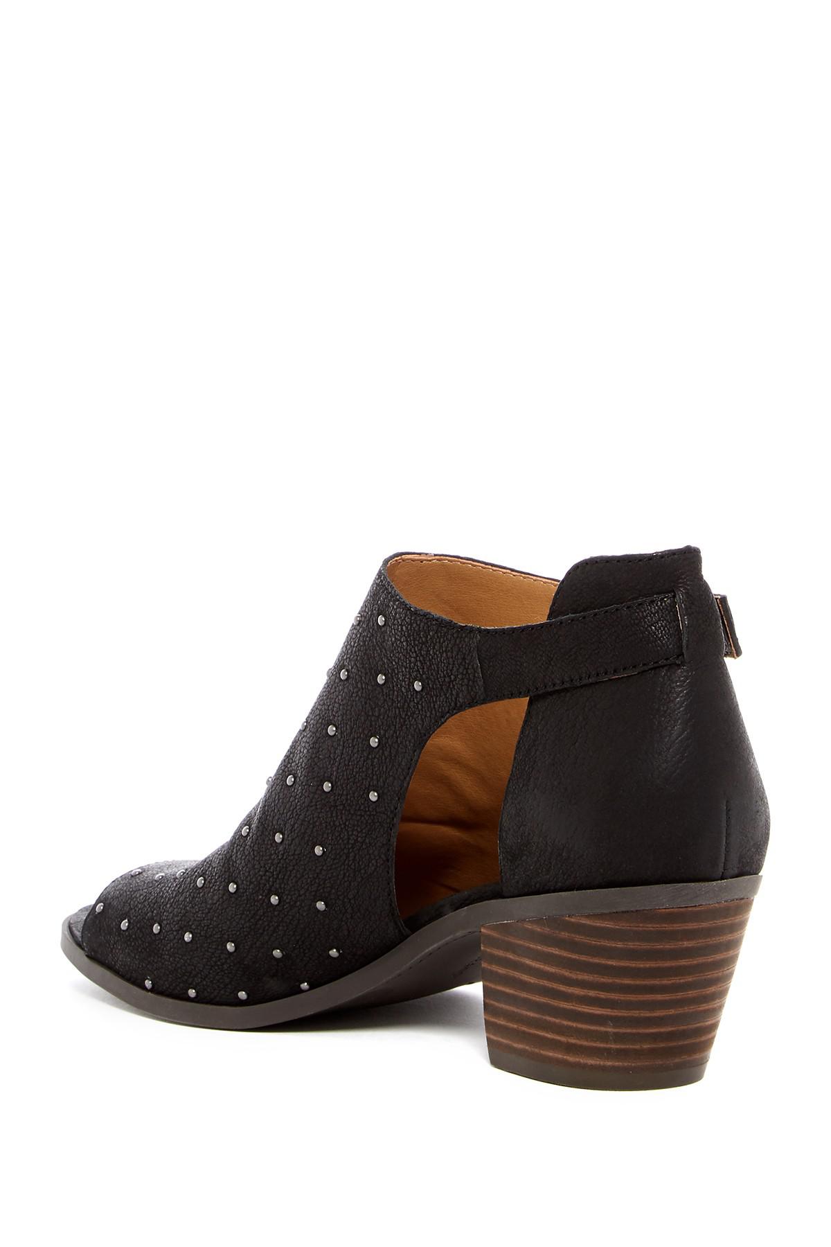 black heels open toe booties
