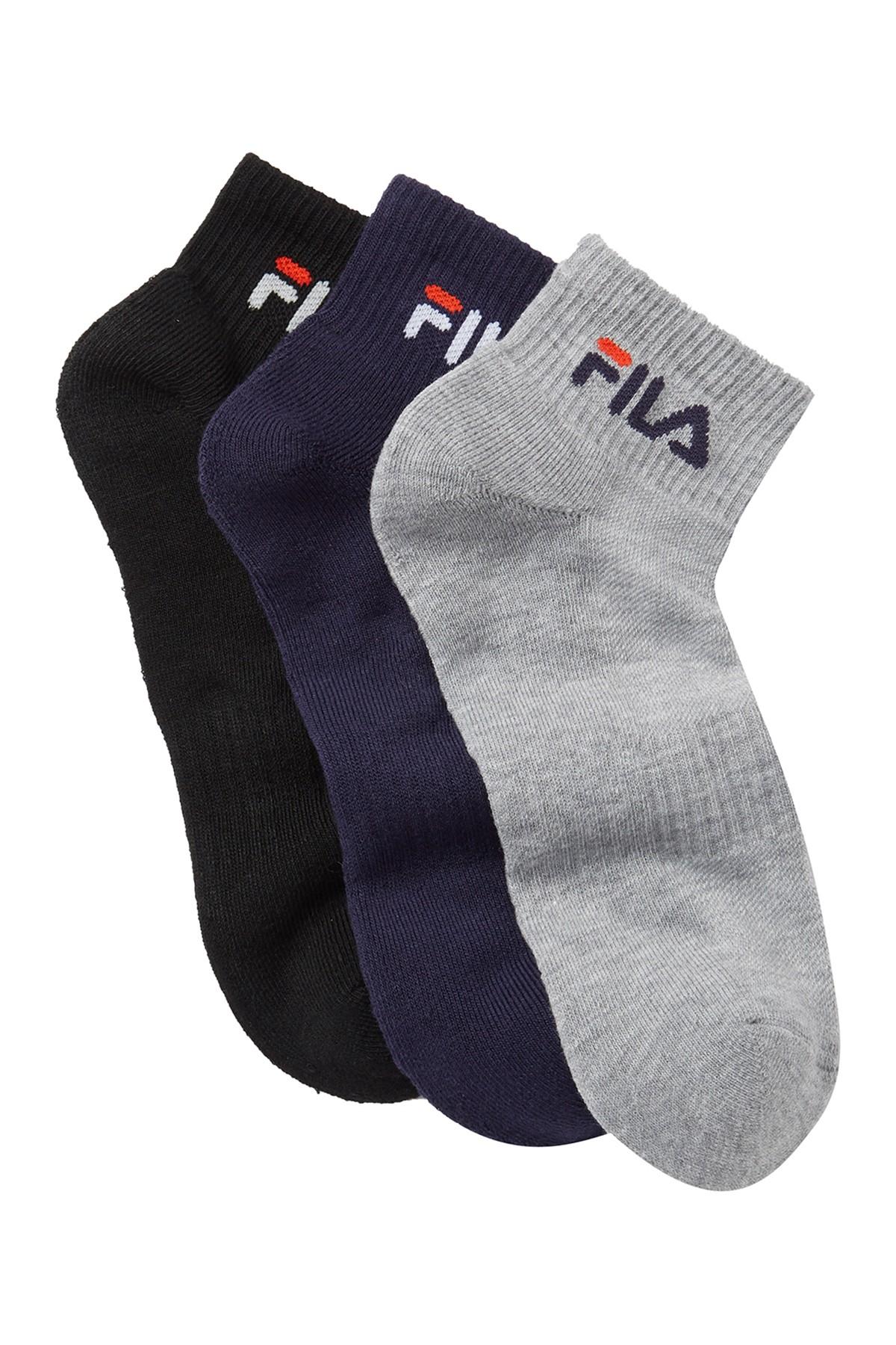 Fila Synthetic Fila Heritage Mesh Body Short Crew Socks - Pack Of 3 in ...