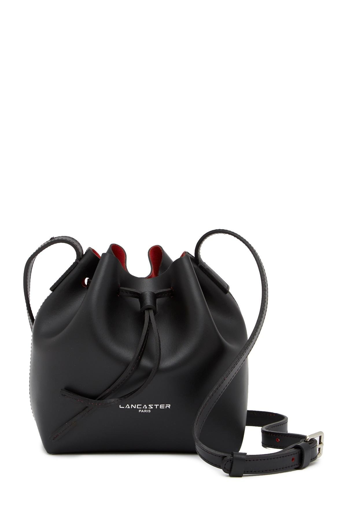 Lyst - Lancaster Paris Pur Smooth Mini Leather Bucket Bag in Black